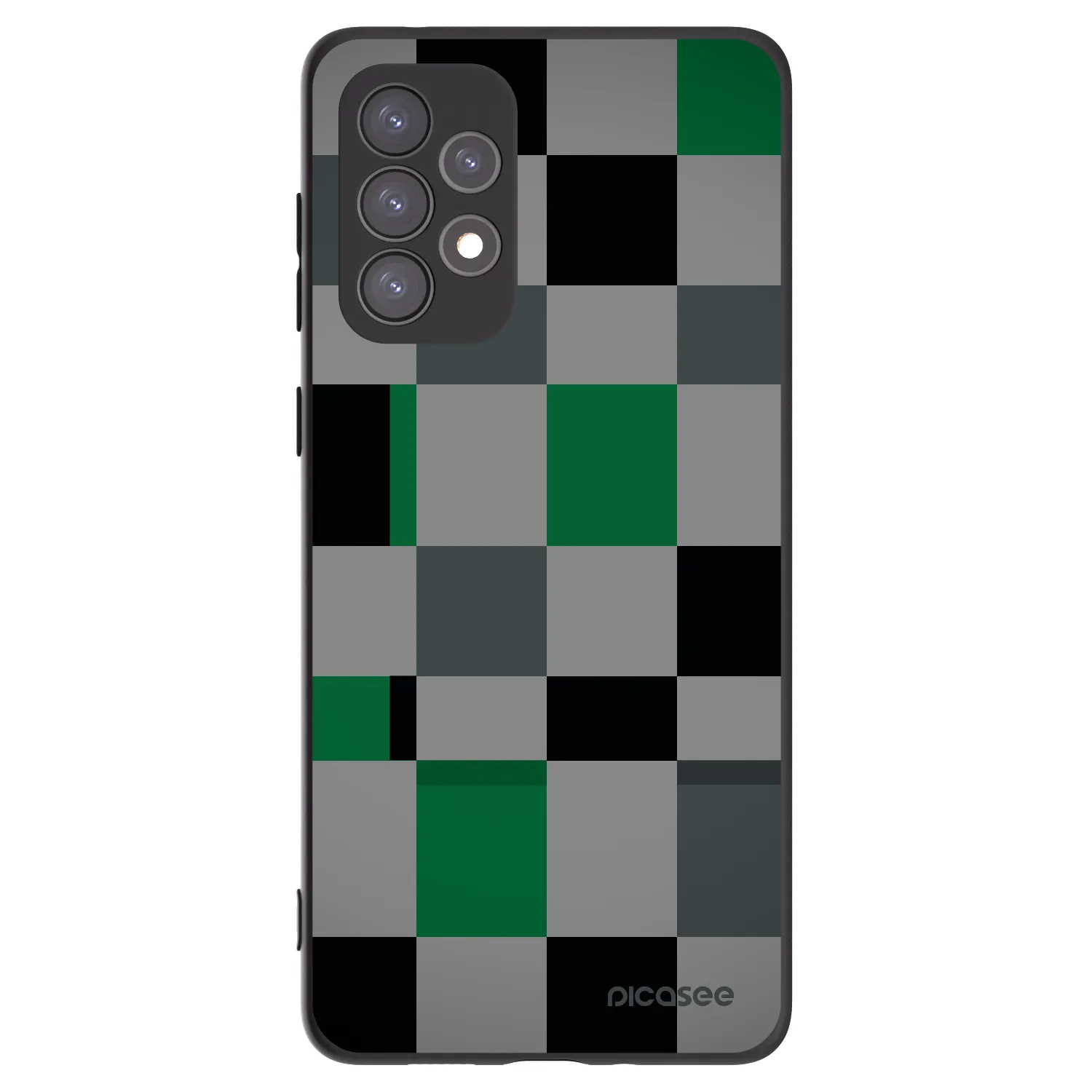 Picasee Μαύρη θήκη σιλικόνης για Samsung Galaxy A73 5G - Block Grid