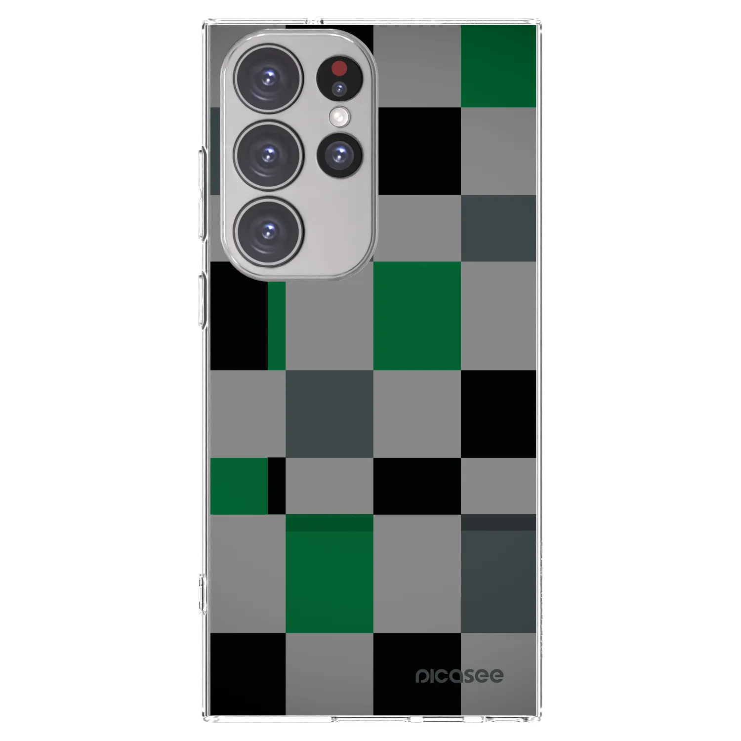 Picasee διαφανής θήκη σιλικόνης Samsung Galaxy S23 Ultra 5G - Block Grid