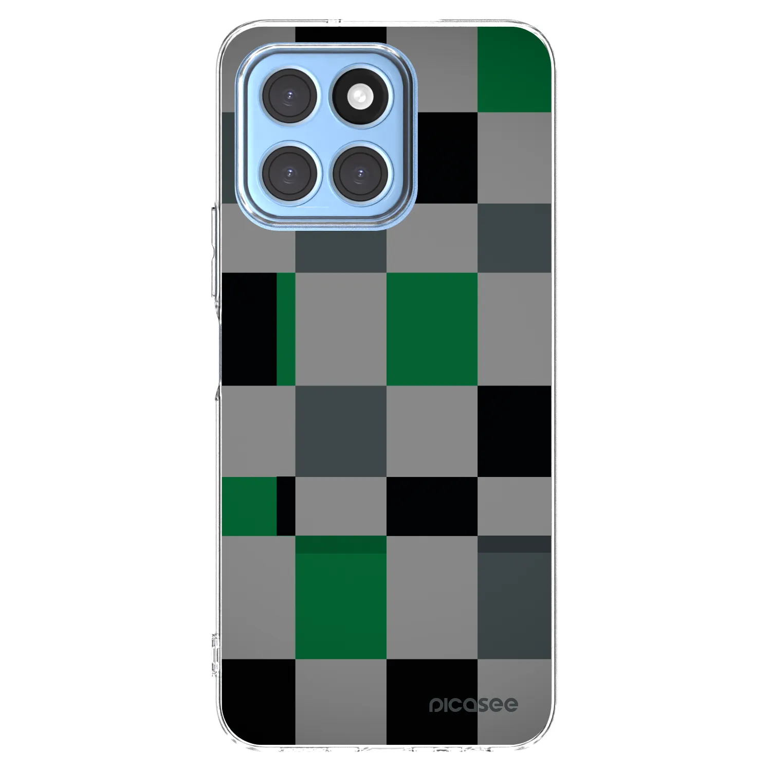 Picasee διαφανής θήκη σιλικόνης Honor X8 5G - Block Grid