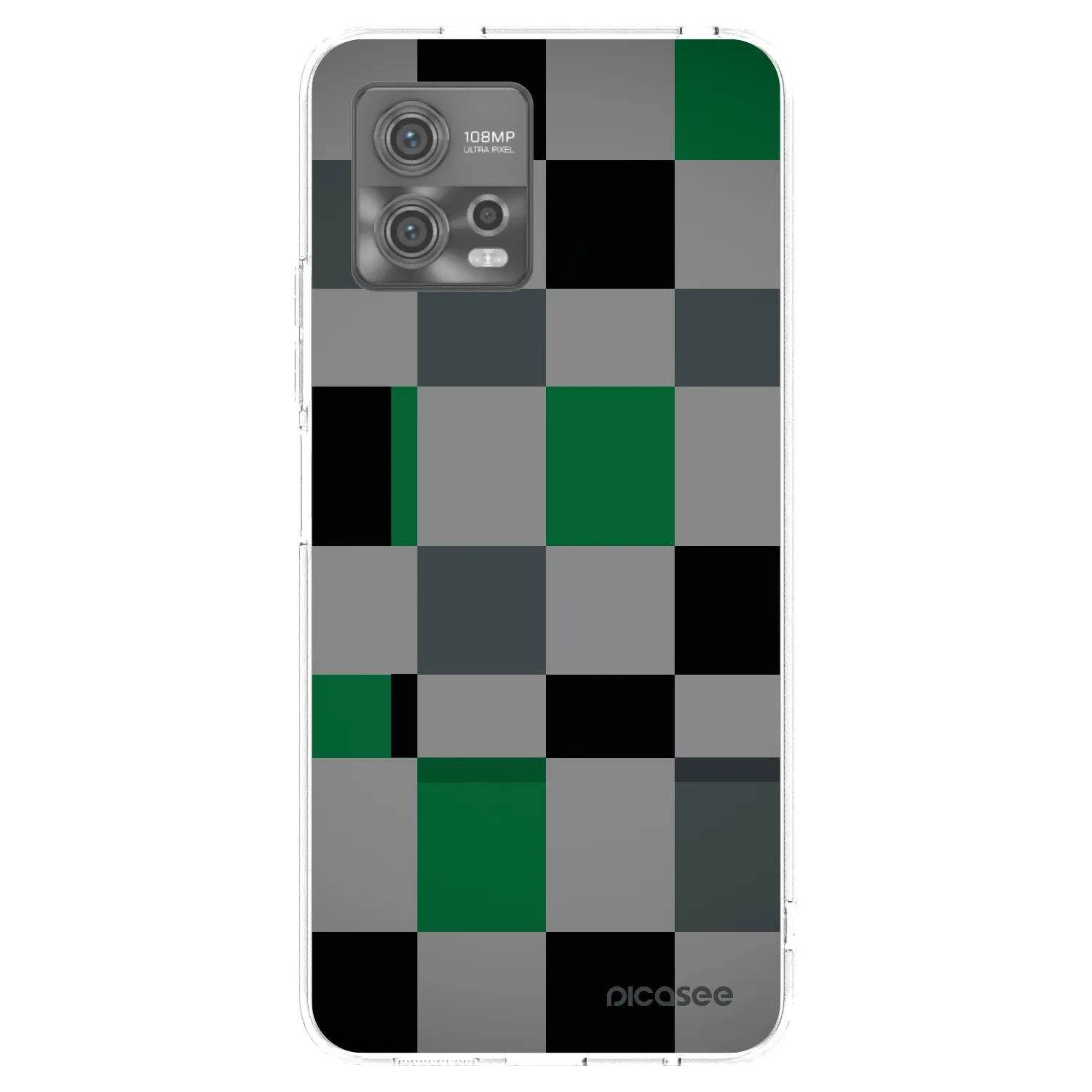 Picasee διαφανής θήκη σιλικόνης Motorola Moto G72 - Block Grid