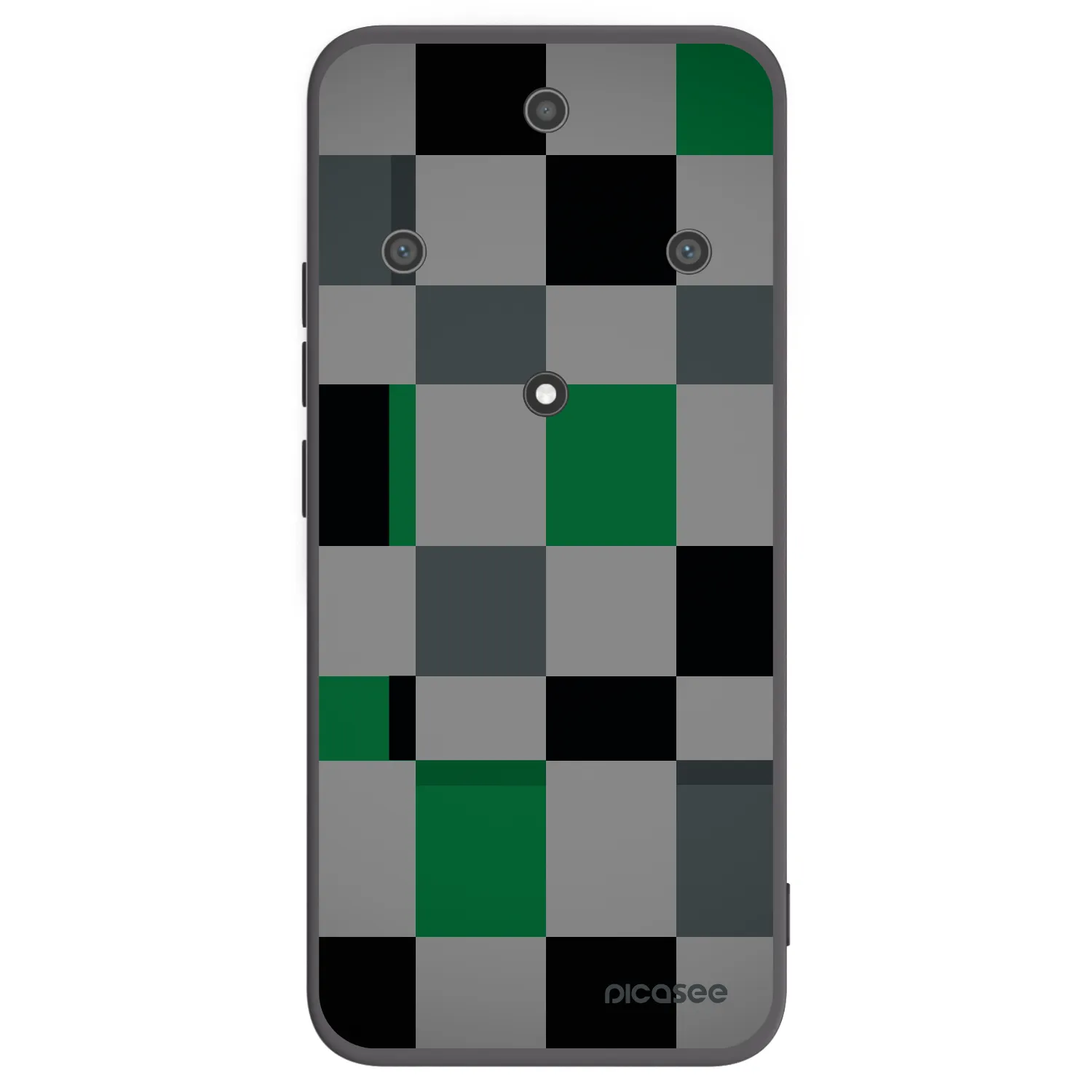 Picasee Μαύρη θήκη σιλικόνης για Honor Magic5 Lite 5G - Block Grid