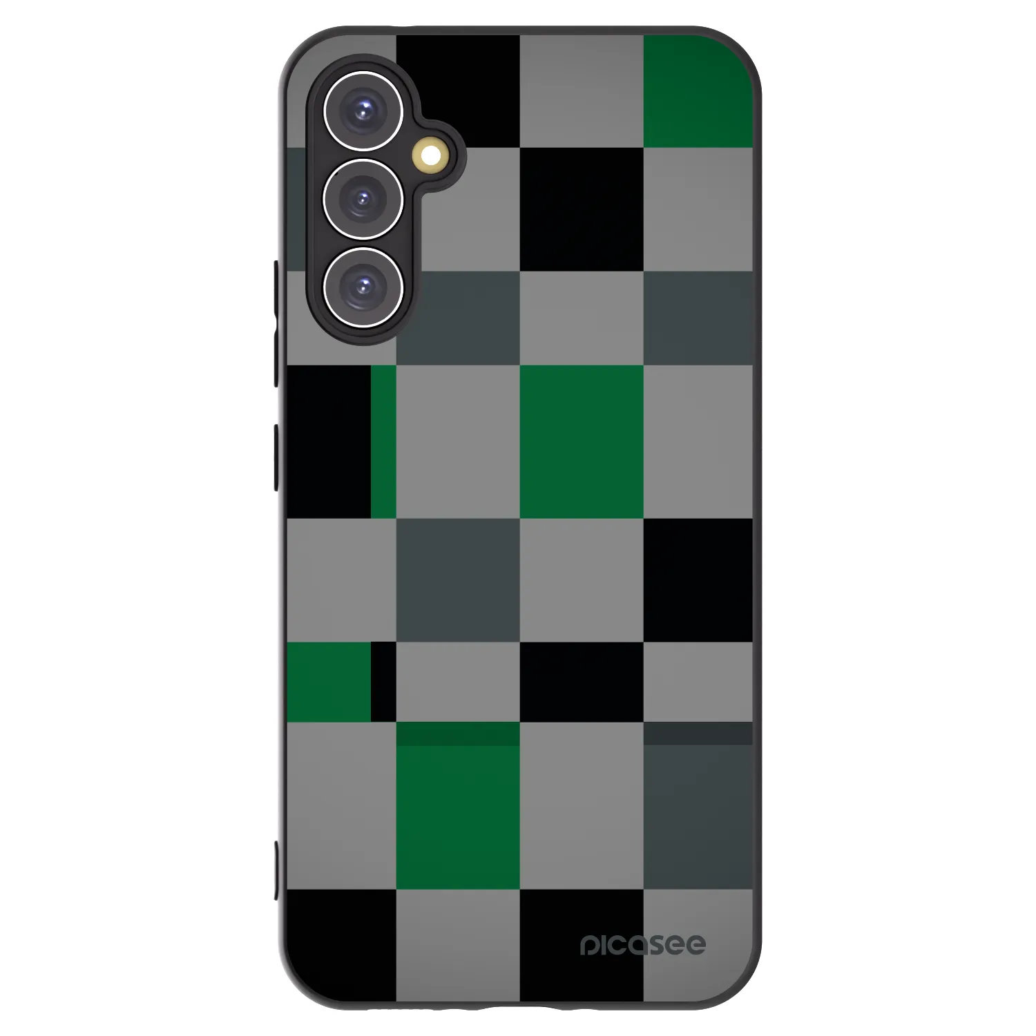 Picasee Μαύρη θήκη σιλικόνης για Samsung Galaxy A34 5G A346B - Block Grid