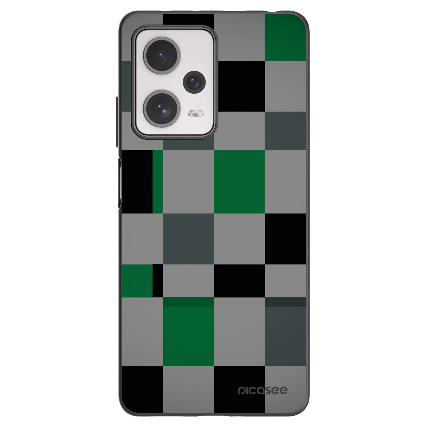 Picasee Μαύρη θήκη σιλικόνης για Xiaomi Redmi Note 12 Pro+ 5G - Block Grid