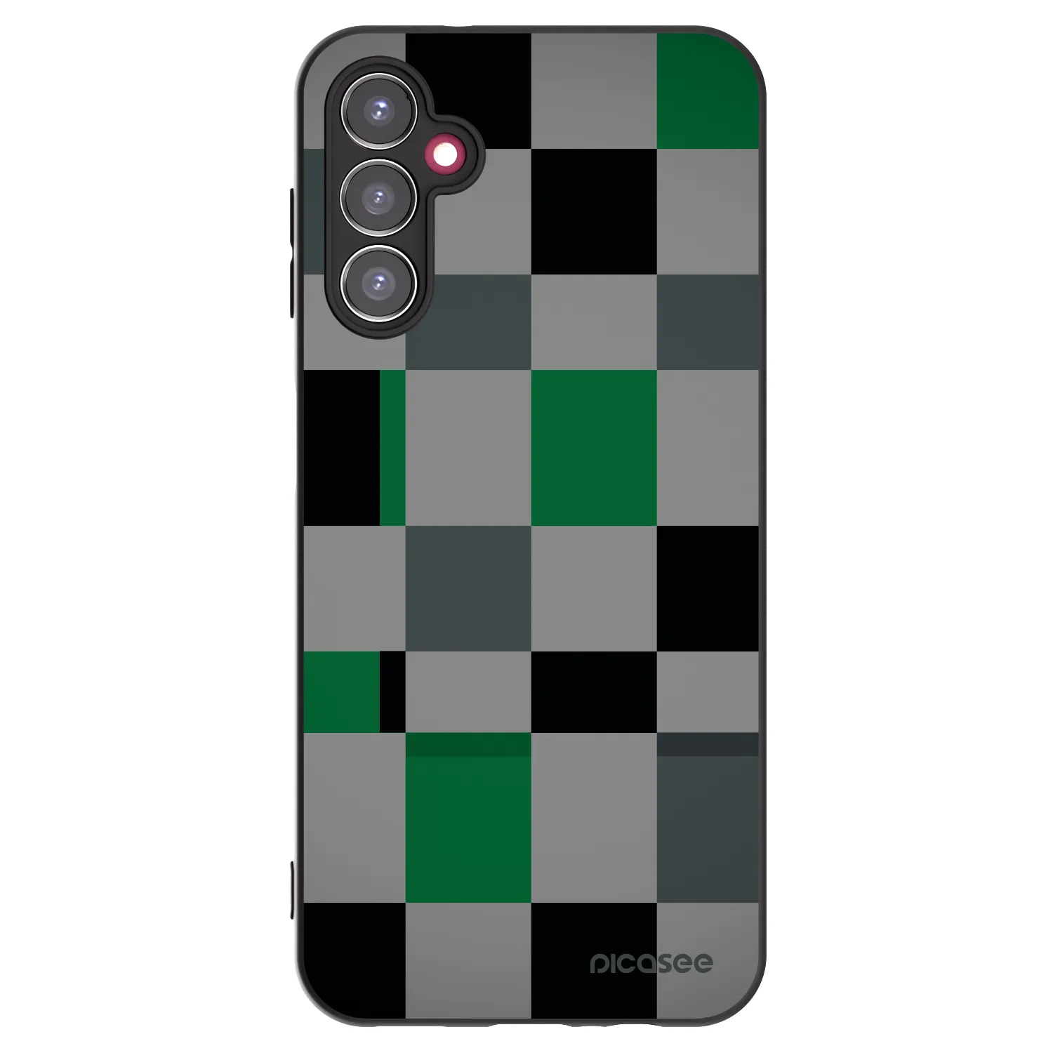 Picasee Μαύρη θήκη σιλικόνης για Samsung Galaxy A14 4G A145R - Block Grid