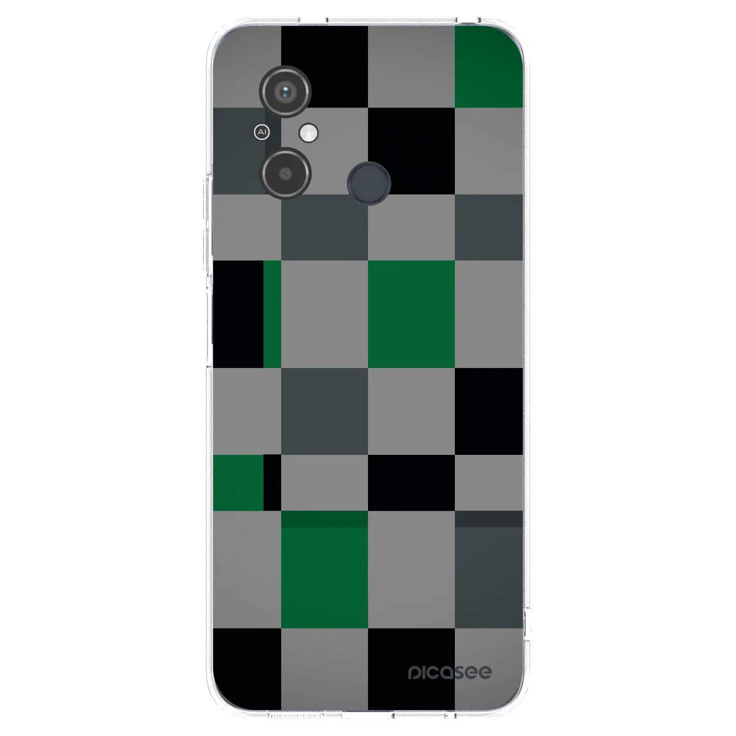 Picasee διαφανής θήκη σιλικόνης Xiaomi Redmi 12C - Block Grid