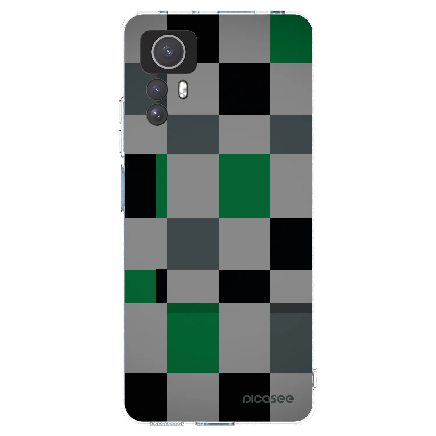 Picasee διαφανής θήκη σιλικόνης Xiaomi Redmi Note 12S - Block Grid