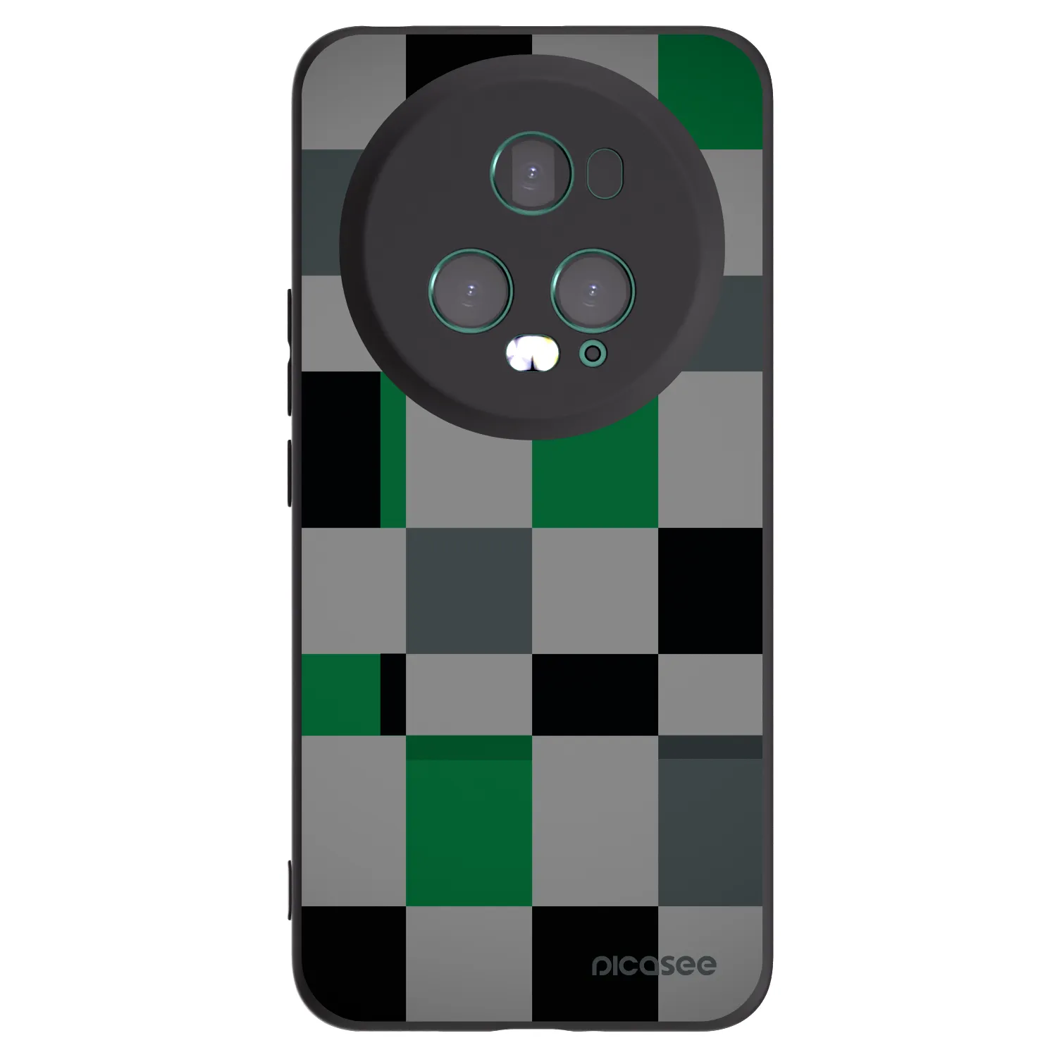 Picasee Μαύρη θήκη σιλικόνης για Honor Magic5 Pro - Block Grid