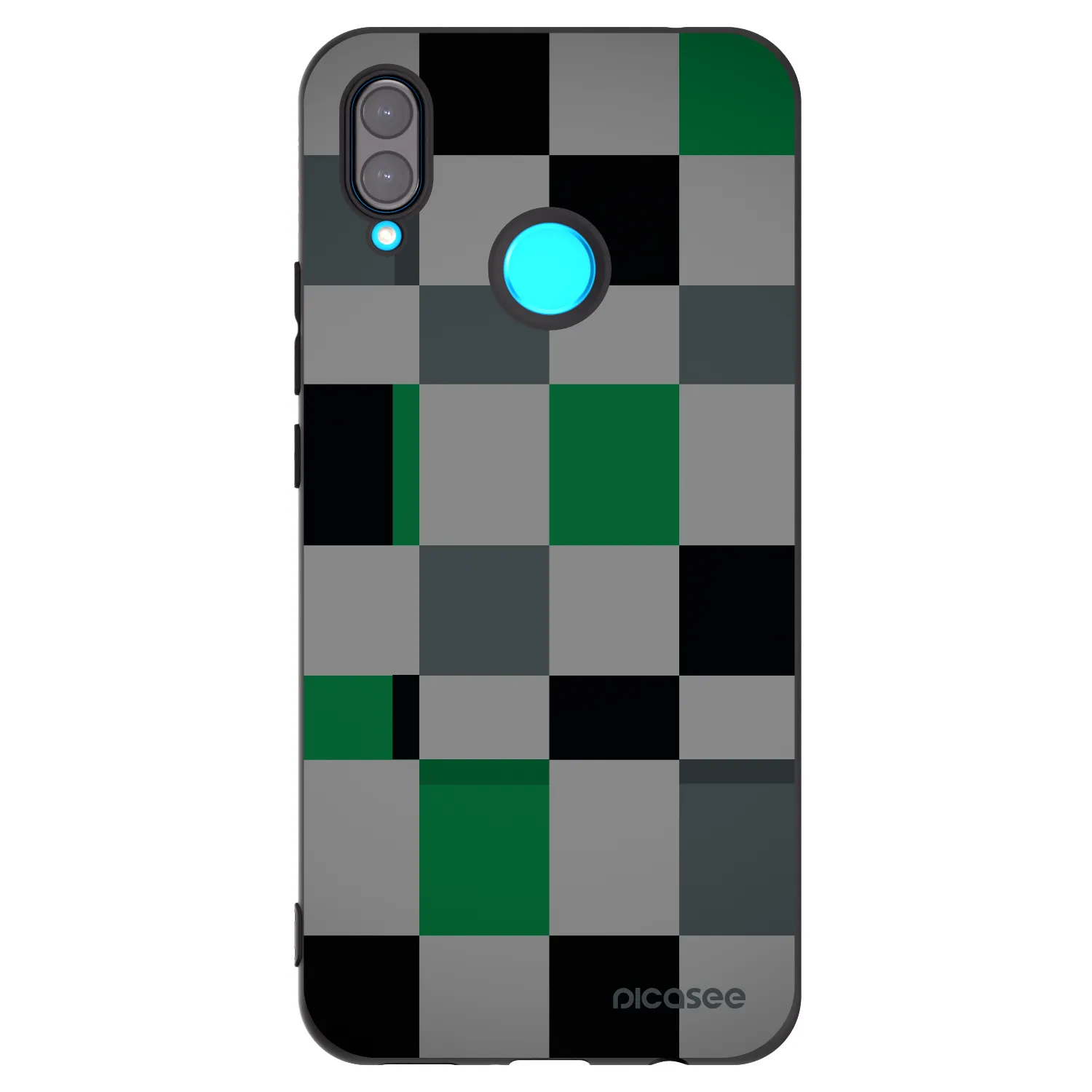 Picasee Μαύρη θήκη σιλικόνης για Huawei Nova 3i - Block Grid