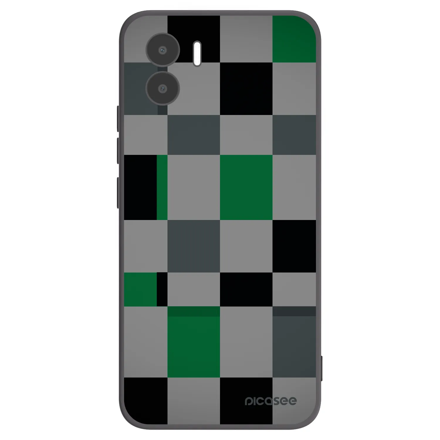 Picasee Μαύρη θήκη σιλικόνης για Xiaomi Redmi A2 - Block Grid