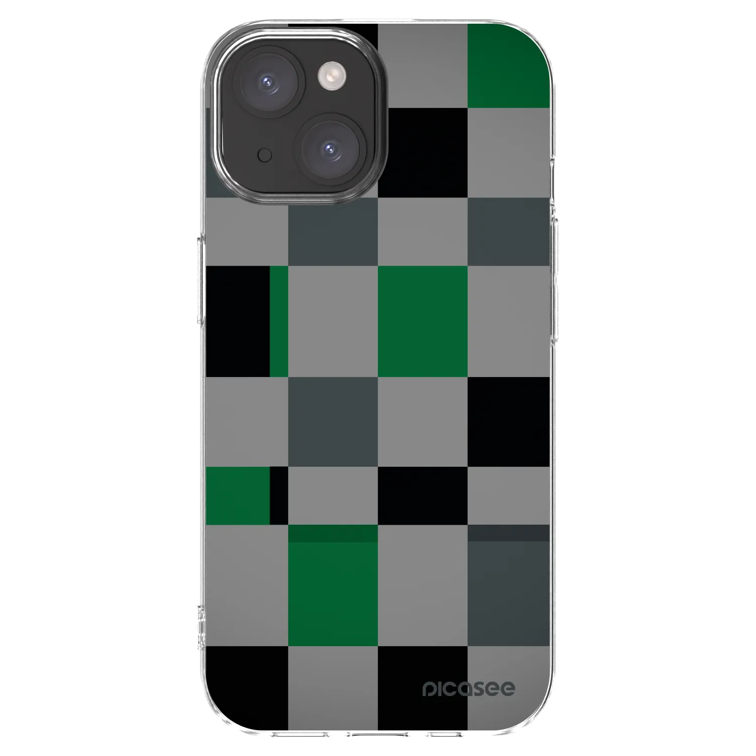 Picasee διαφανής θήκη σιλικόνης Apple iPhone 15 - Block Grid