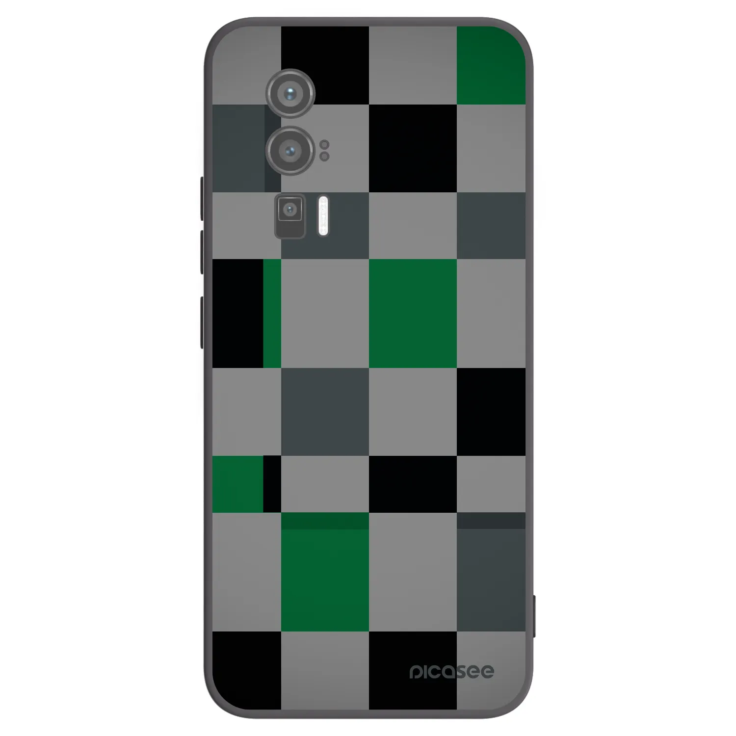 Picasee Μαύρη θήκη σιλικόνης για Xiaomi Poco F5 Pro 5G - Block Grid