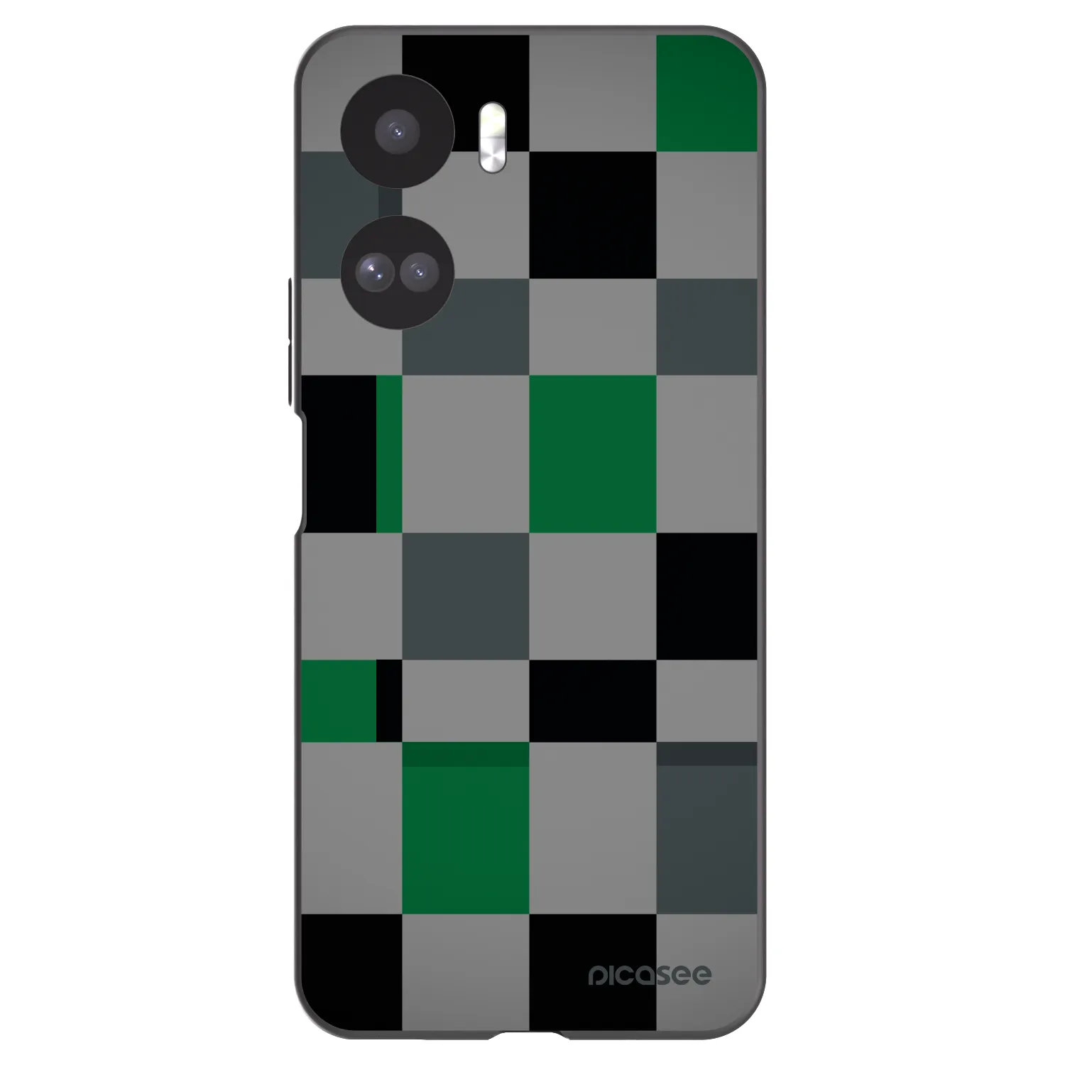 Picasee Μαύρη θήκη σιλικόνης για Honor 90 Lite 5G - Block Grid