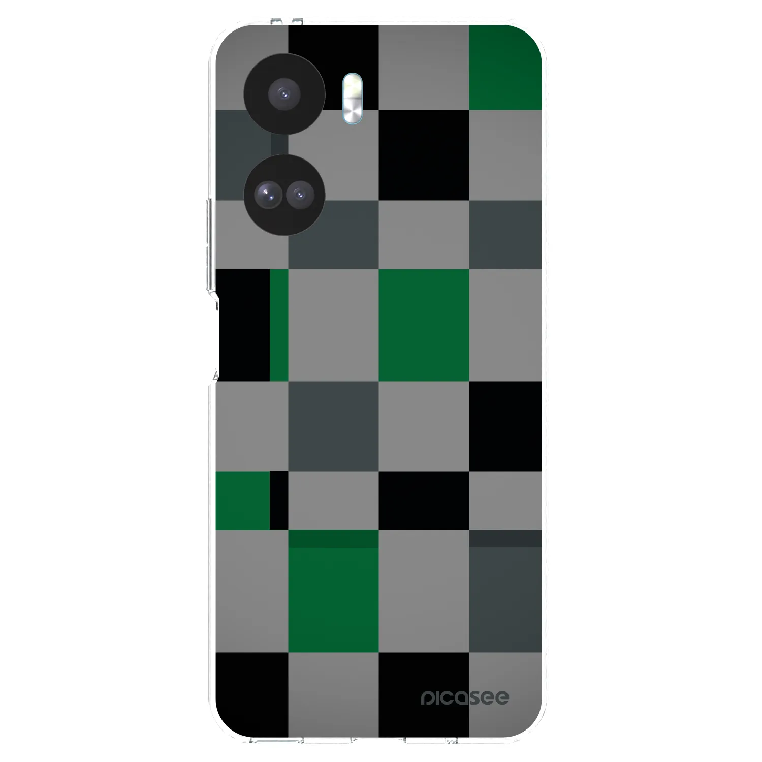 Picasee διαφανής θήκη σιλικόνης Honor 90 Lite 5G - Block Grid