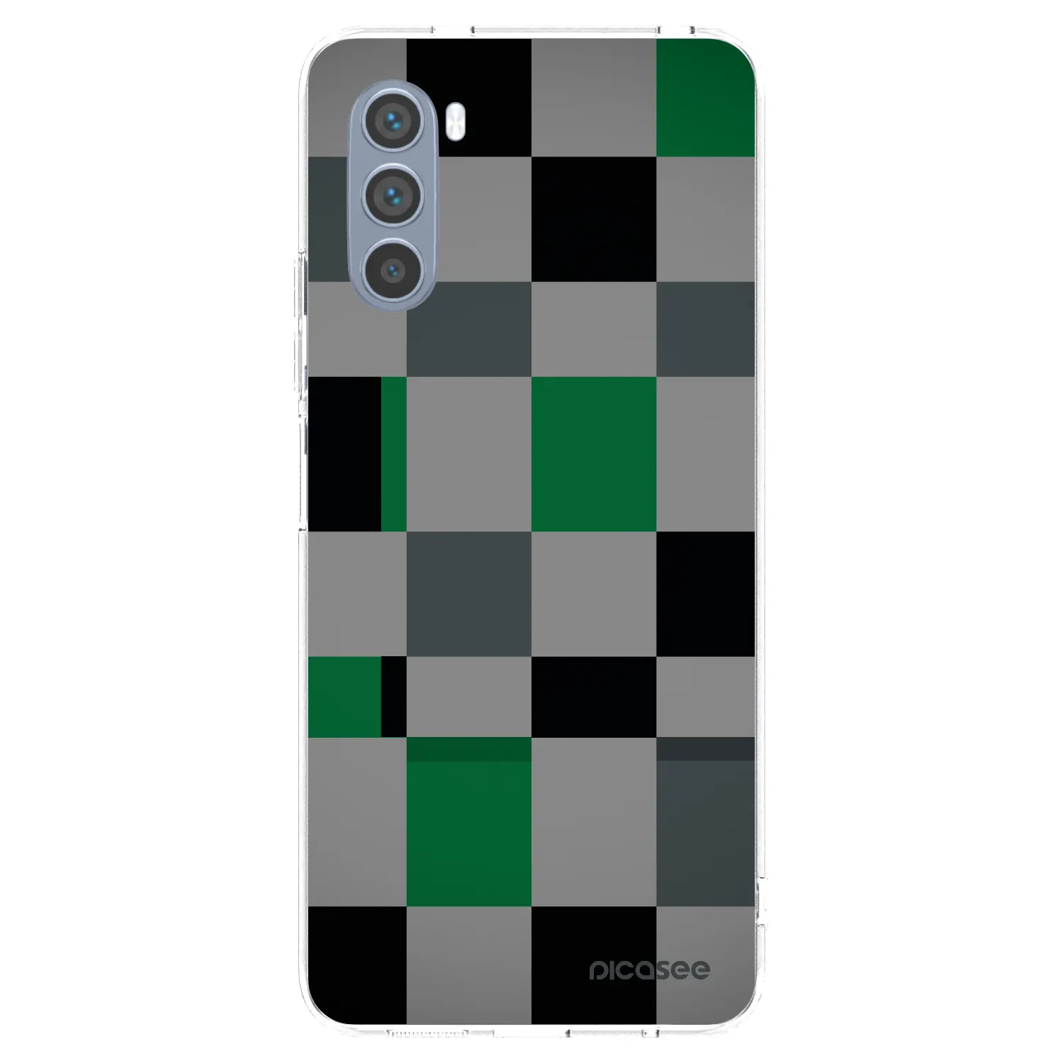 Picasee διαφανής θήκη σιλικόνης Motorola Moto G62 - Block Grid
