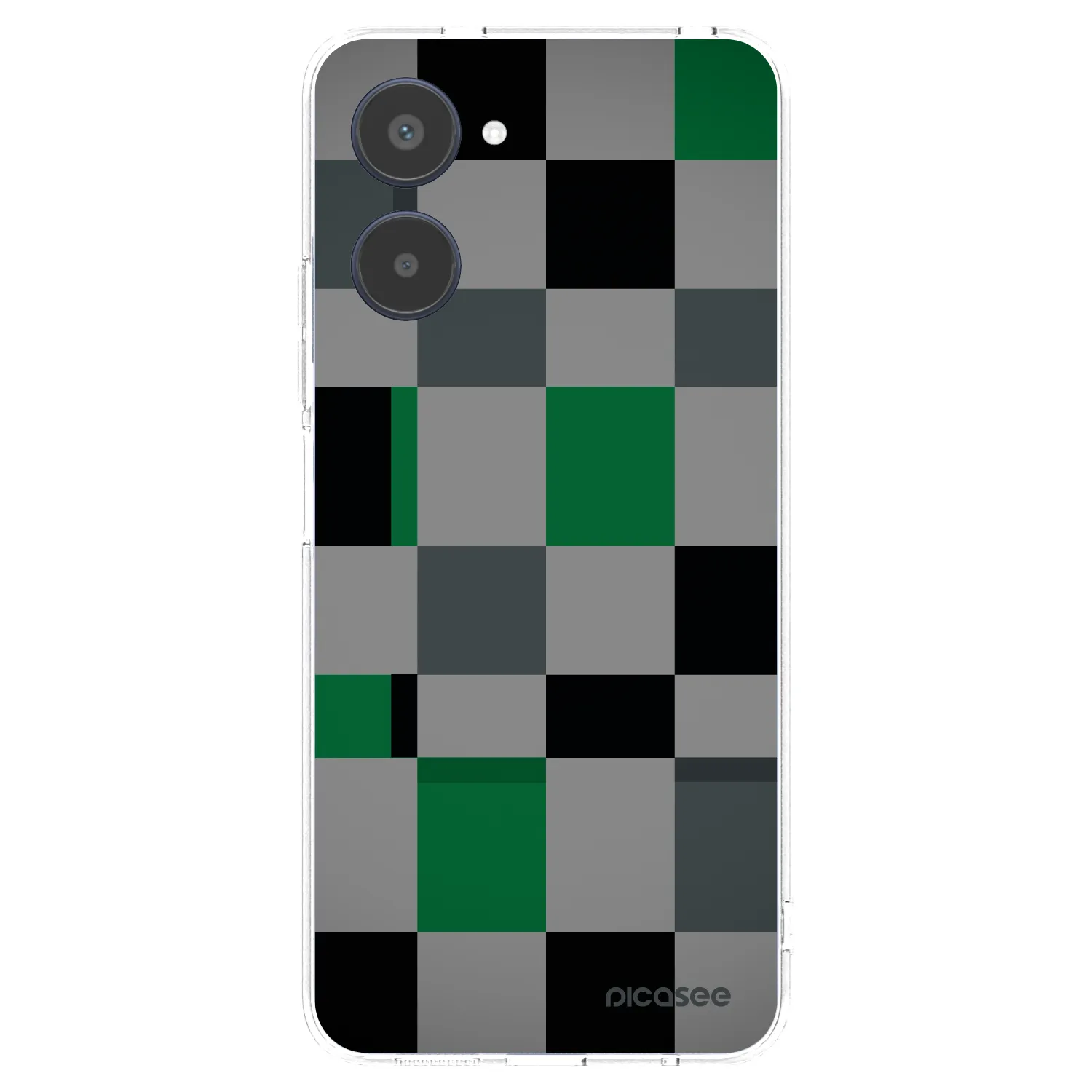 Picasee διαφανής θήκη σιλικόνης Realme 10 4G - Block Grid