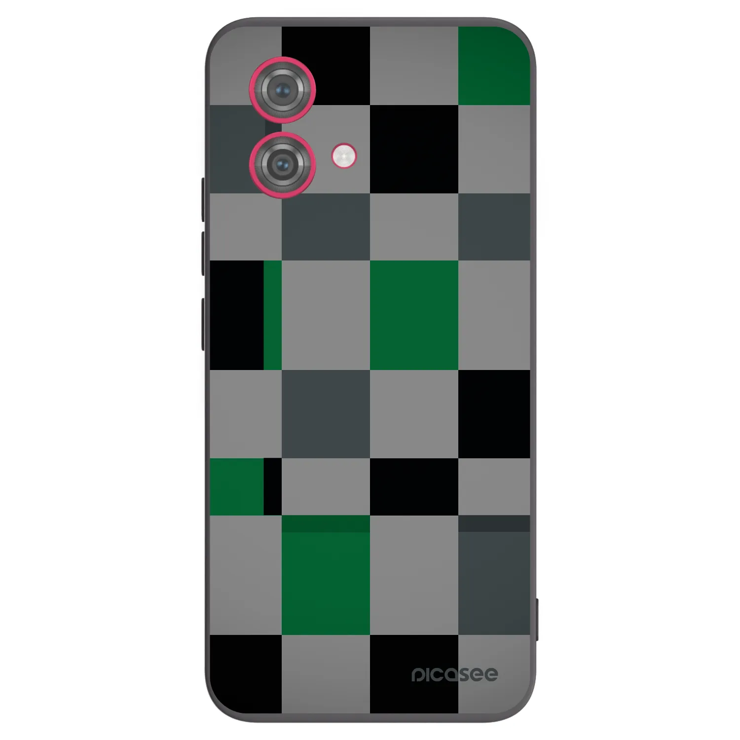 Picasee Μαύρη θήκη σιλικόνης για Motorola Moto G84 5G - Block Grid