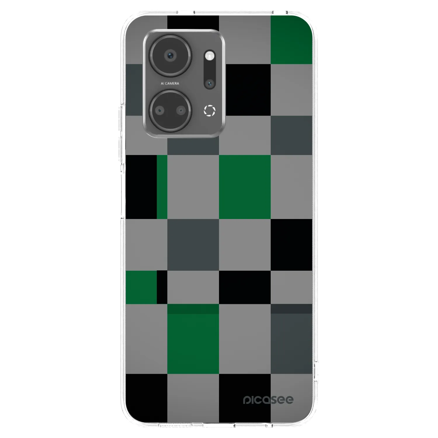 Picasee διαφανής θήκη σιλικόνης Honor X7a - Block Grid