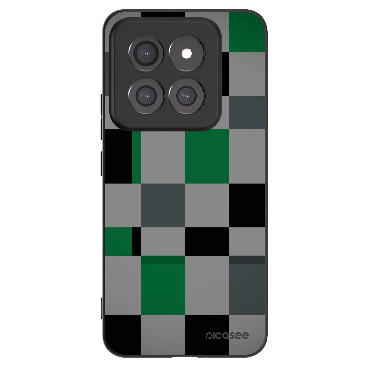 Picasee Μαύρη θήκη σιλικόνης για Xiaomi 14 Pro - Block Grid