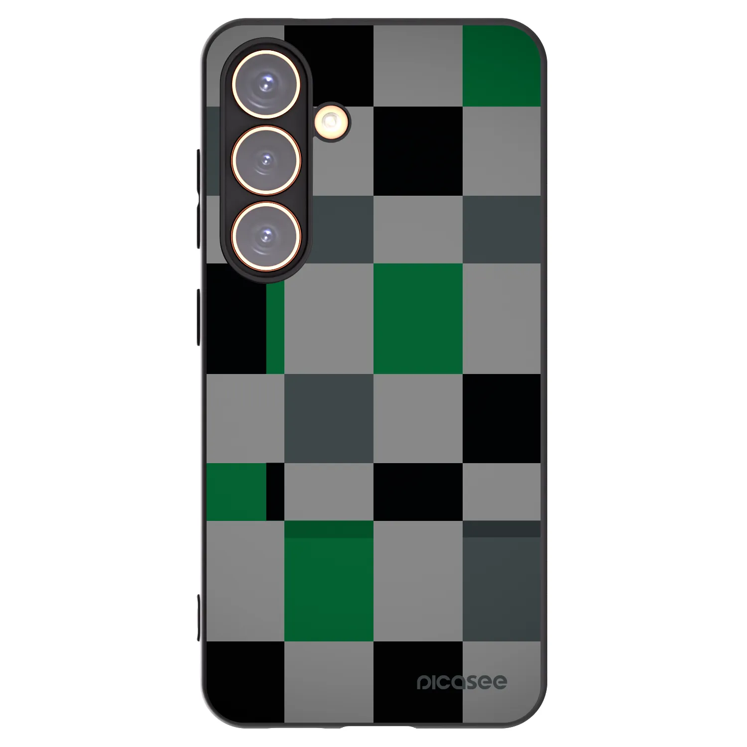Picasee Μαύρη θήκη σιλικόνης για Samsung Galaxy S24 S921B 5G - Block Grid