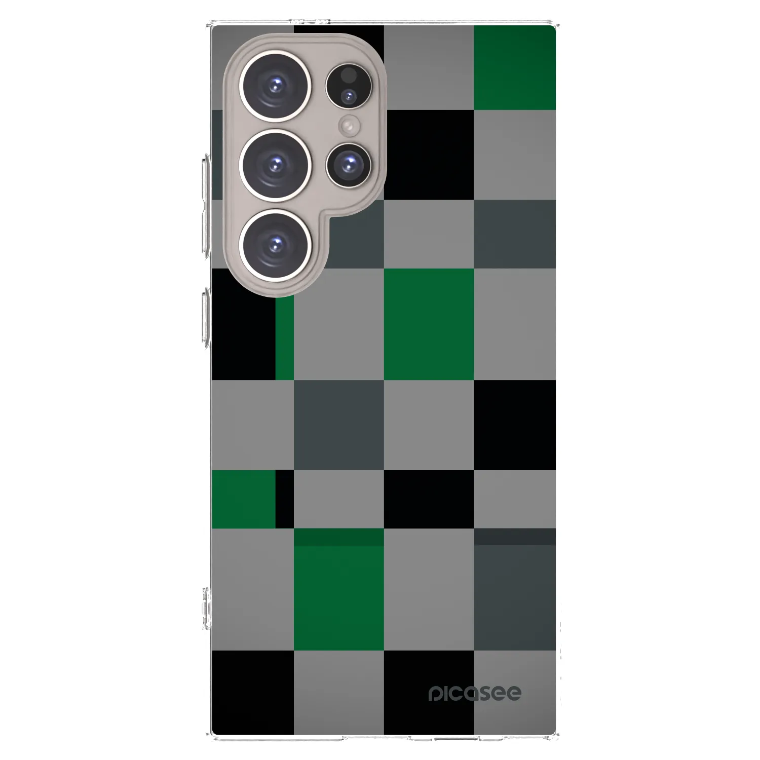 Picasee διαφανής θήκη σιλικόνης Samsung Galaxy S24 Ultra S928B 5G - Block Grid
