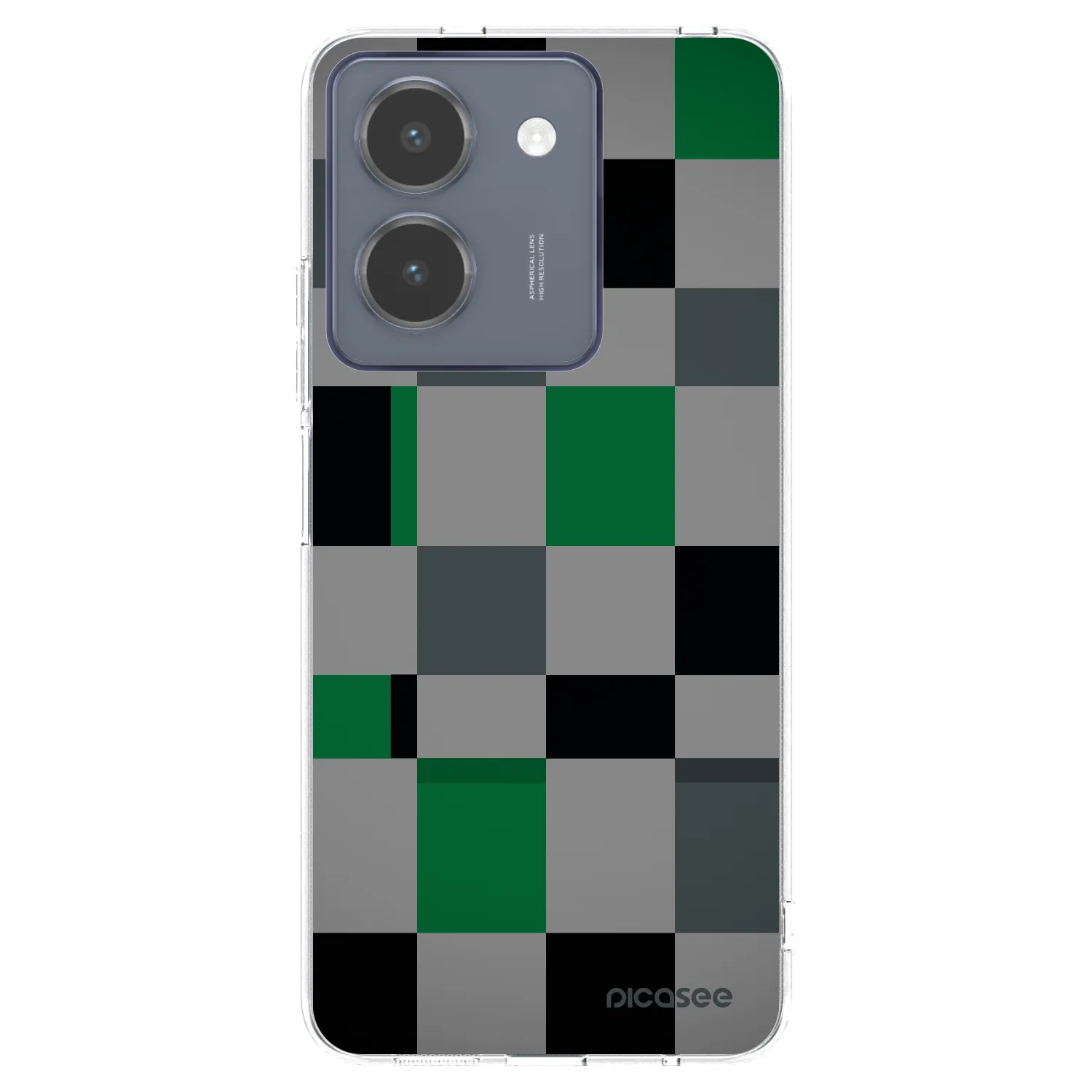 Picasee διαφανής θήκη σιλικόνης Vivo Y36 4G - Block Grid