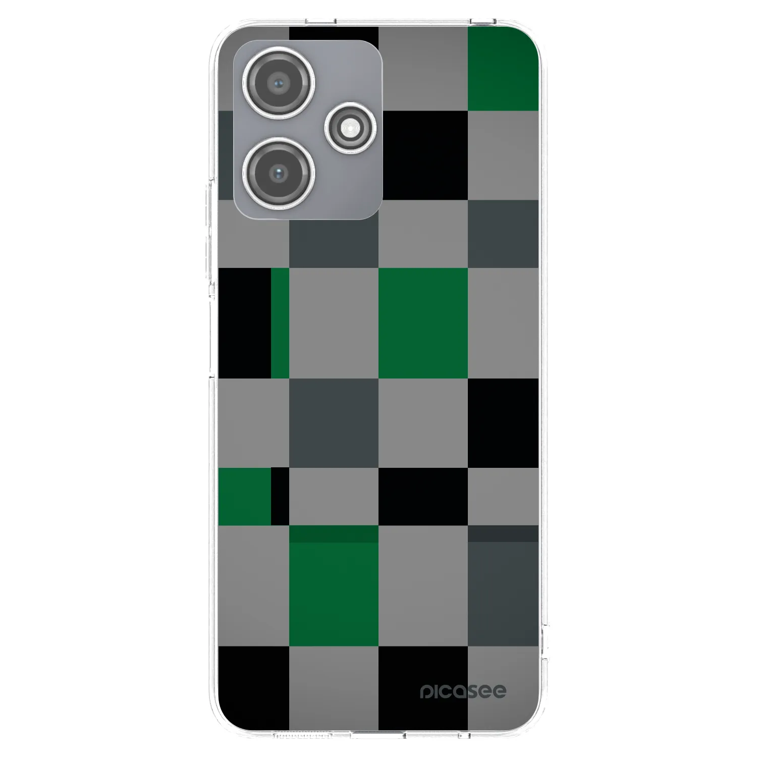 Picasee διαφανής θήκη σιλικόνης Xiaomi Redmi 12 5G - Block Grid