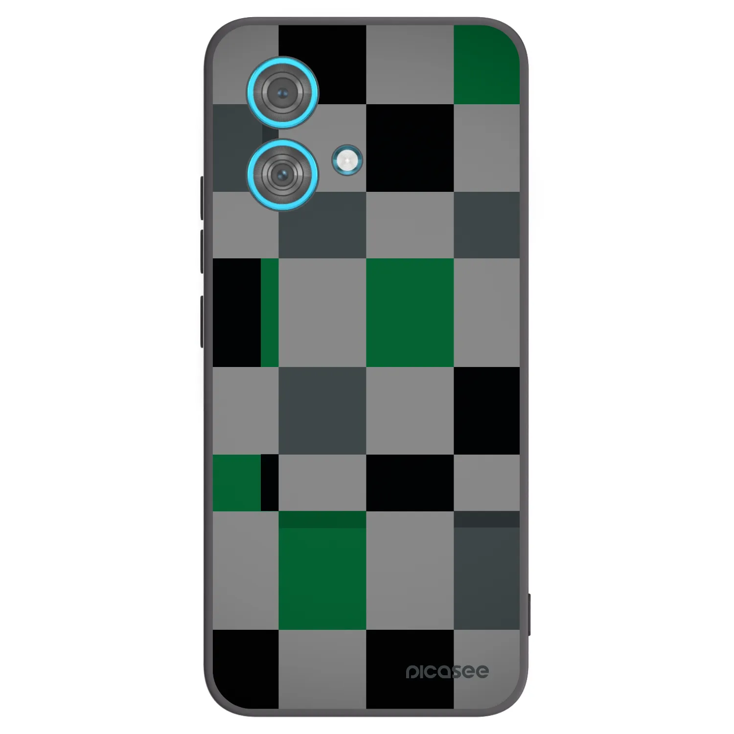 Picasee Μαύρη θήκη σιλικόνης για Motorola Edge 40 Neo - Block Grid