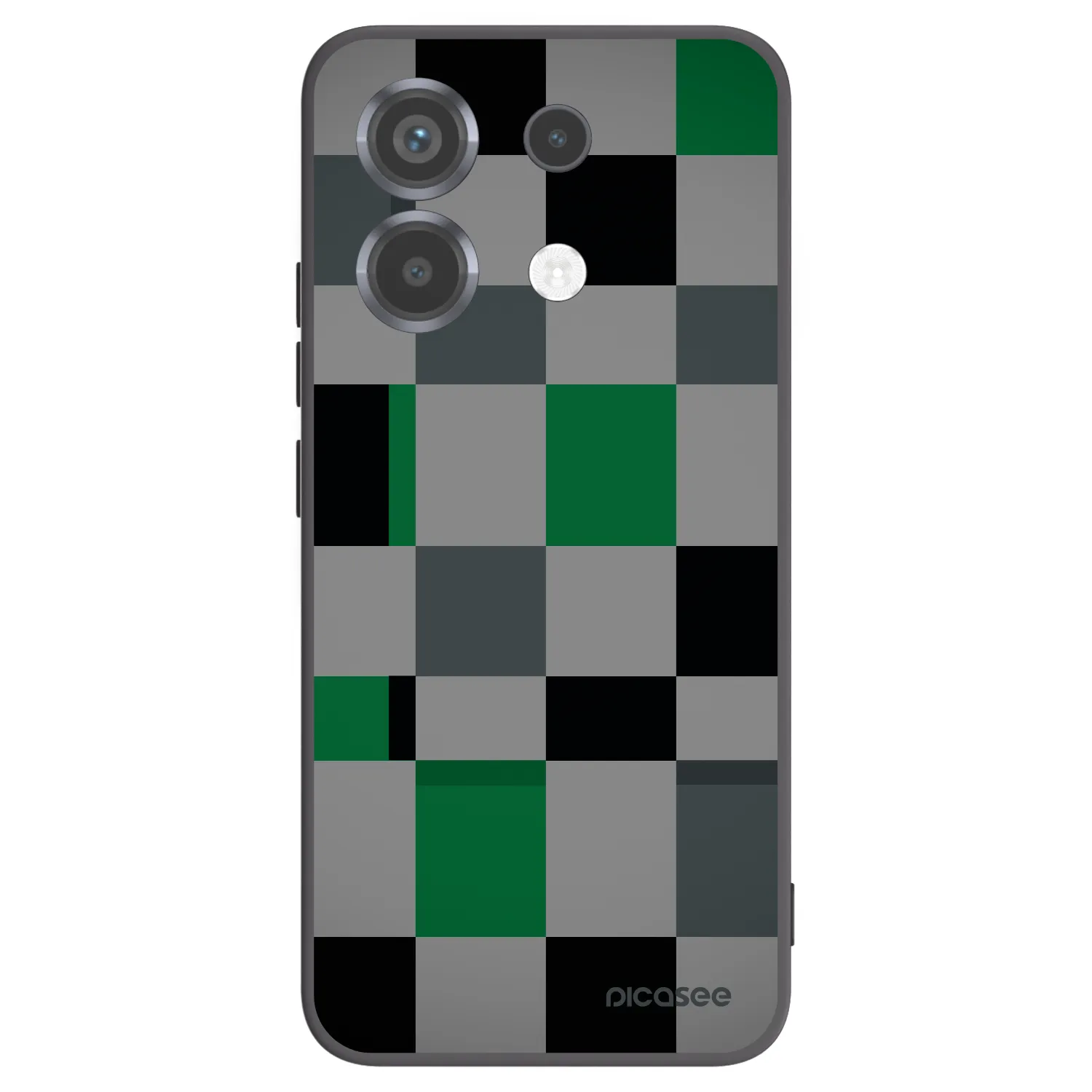 Picasee Μαύρη θήκη σιλικόνης για Xiaomi Poco X6 - Block Grid