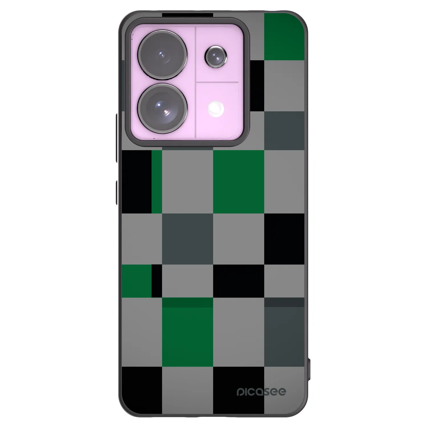 Picasee Μαύρη θήκη σιλικόνης για Xiaomi Redmi Note 13 Pro 5G - Block Grid