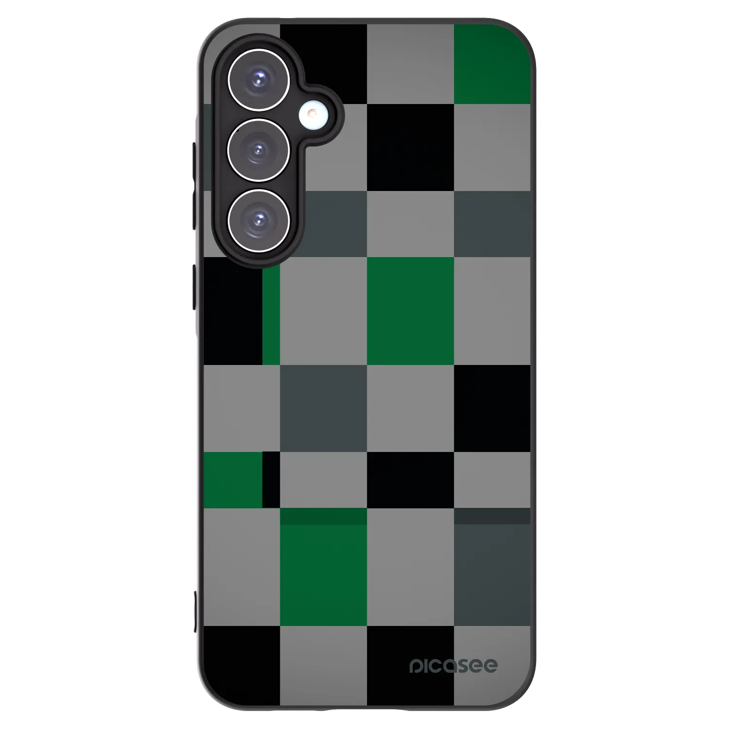 Picasee Μαύρη θήκη σιλικόνης για Samsung Galaxy A55 5G A556B - Block Grid