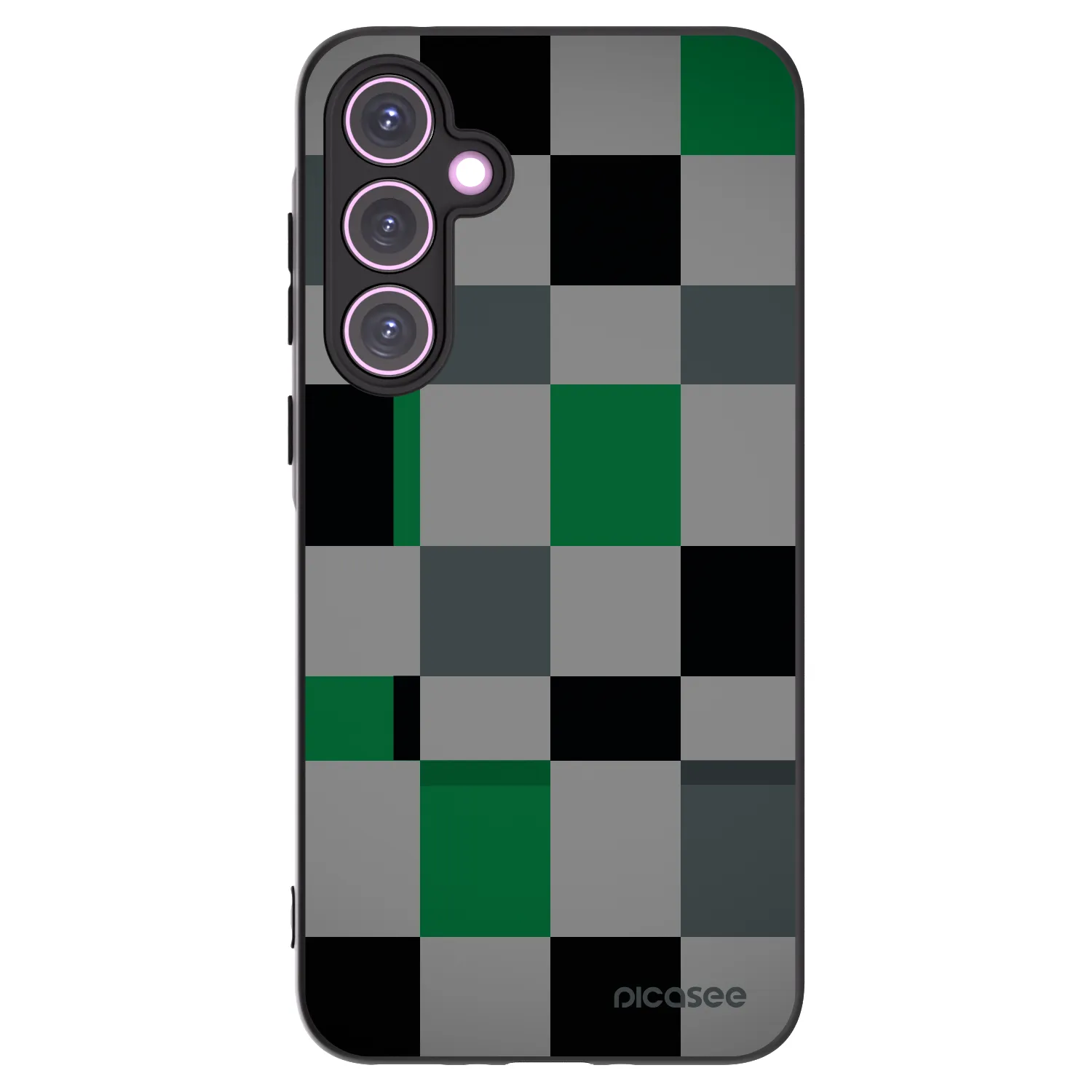 Picasee Μαύρη θήκη σιλικόνης για Samsung Galaxy A35 5G A356B - Block Grid