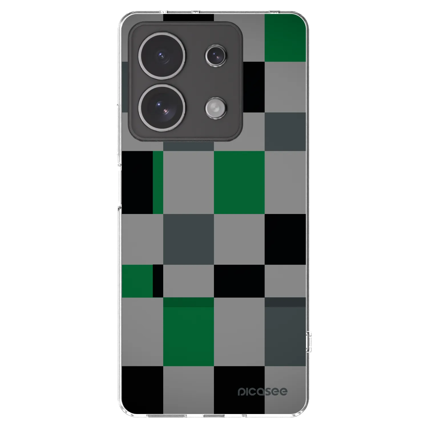 Picasee διαφανής θήκη σιλικόνης Xiaomi Redmi Note 13 4G - Block Grid