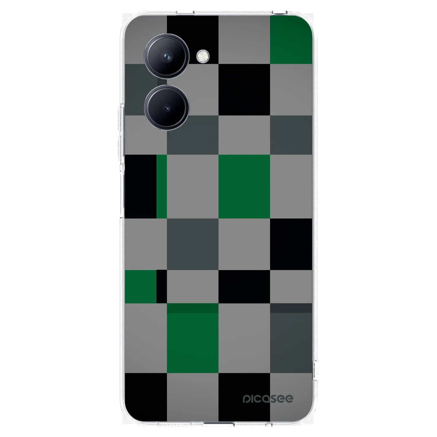 Picasee διαφανής θήκη σιλικόνης Realme C33 (2023) - Block Grid