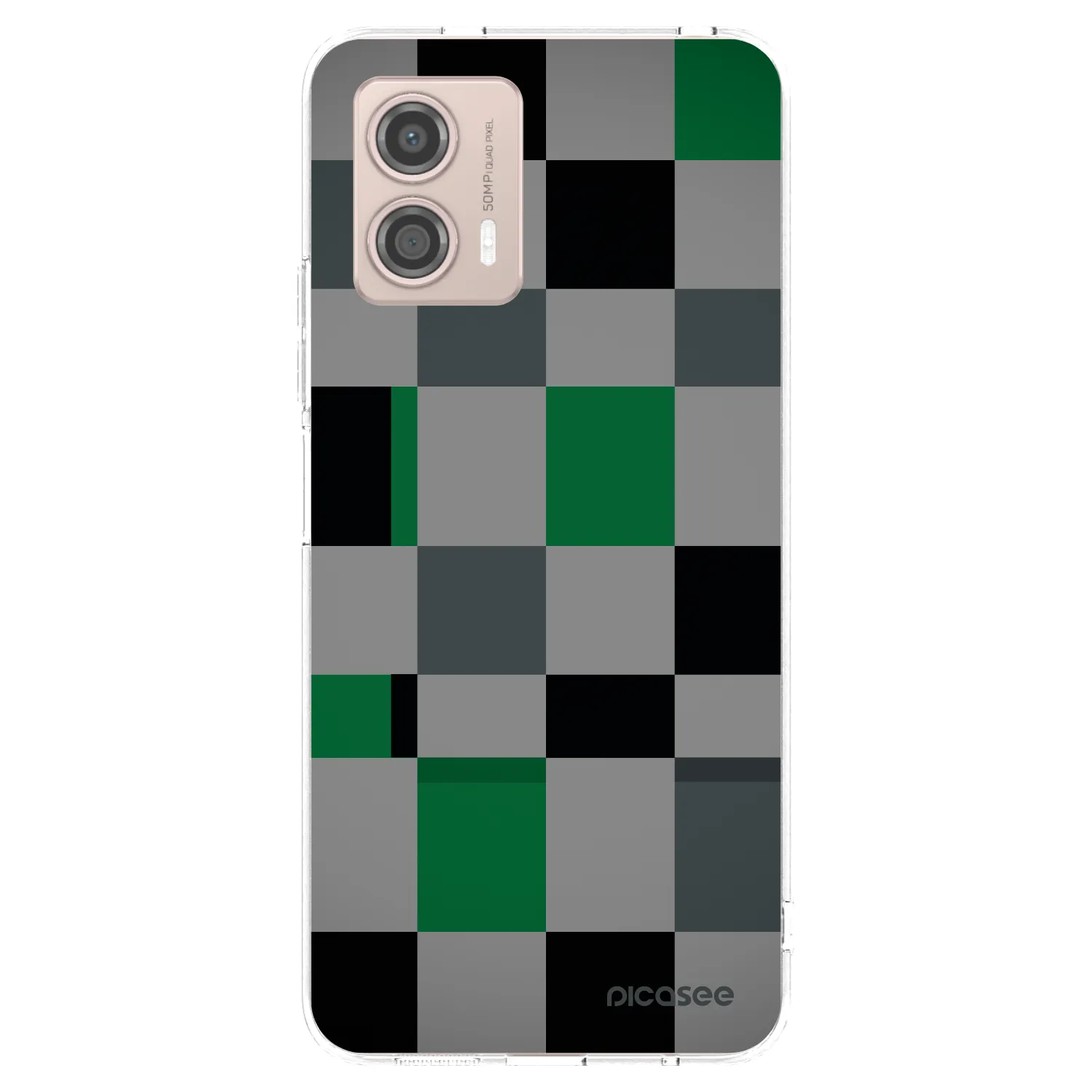 Picasee διαφανής θήκη σιλικόνης Motorola Moto G53 5G - Block Grid