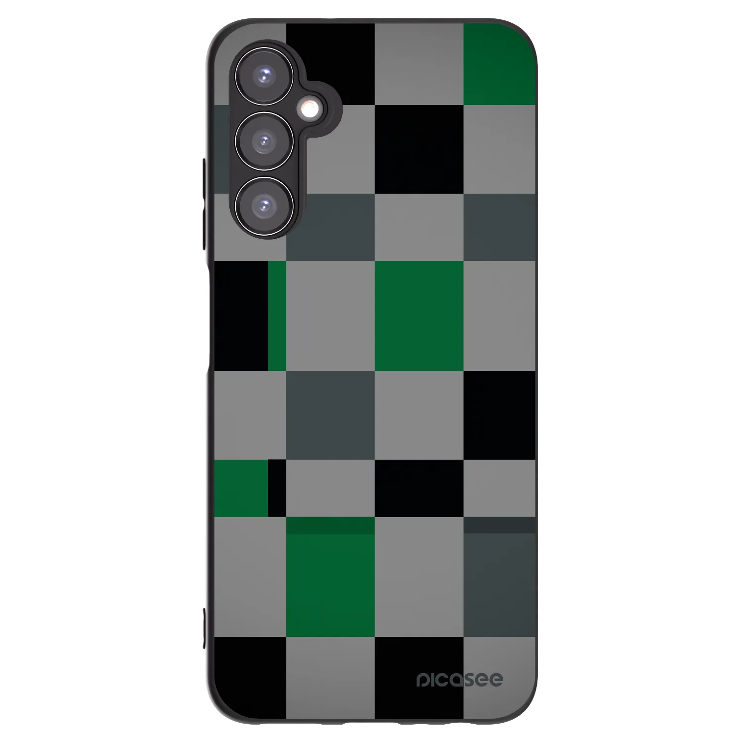 Picasee Μαύρη θήκη σιλικόνης για Samsung Galaxy A05s A057G - Block Grid