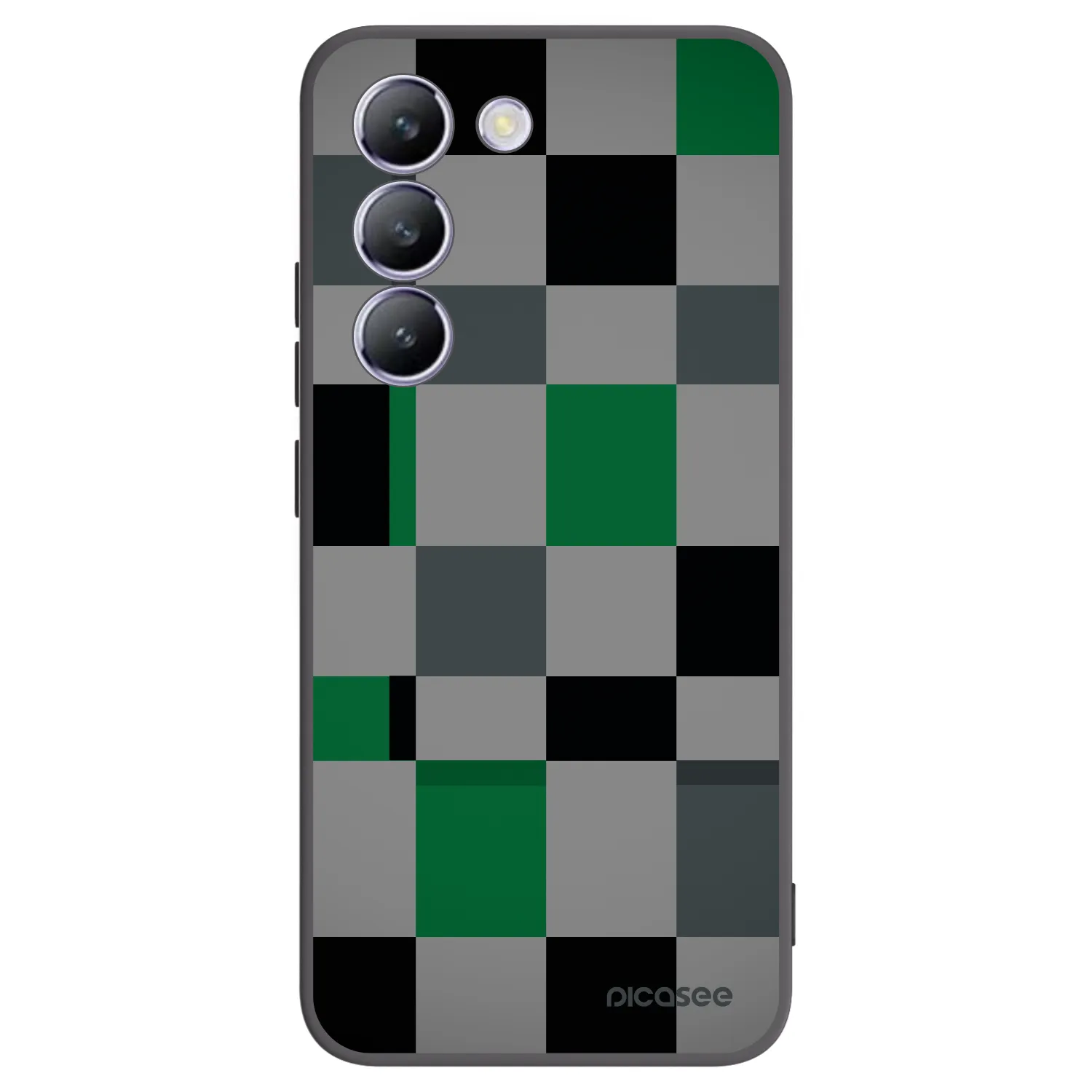 Picasee Μαύρη θήκη σιλικόνης για Vivo V40 SE 5G - Block Grid