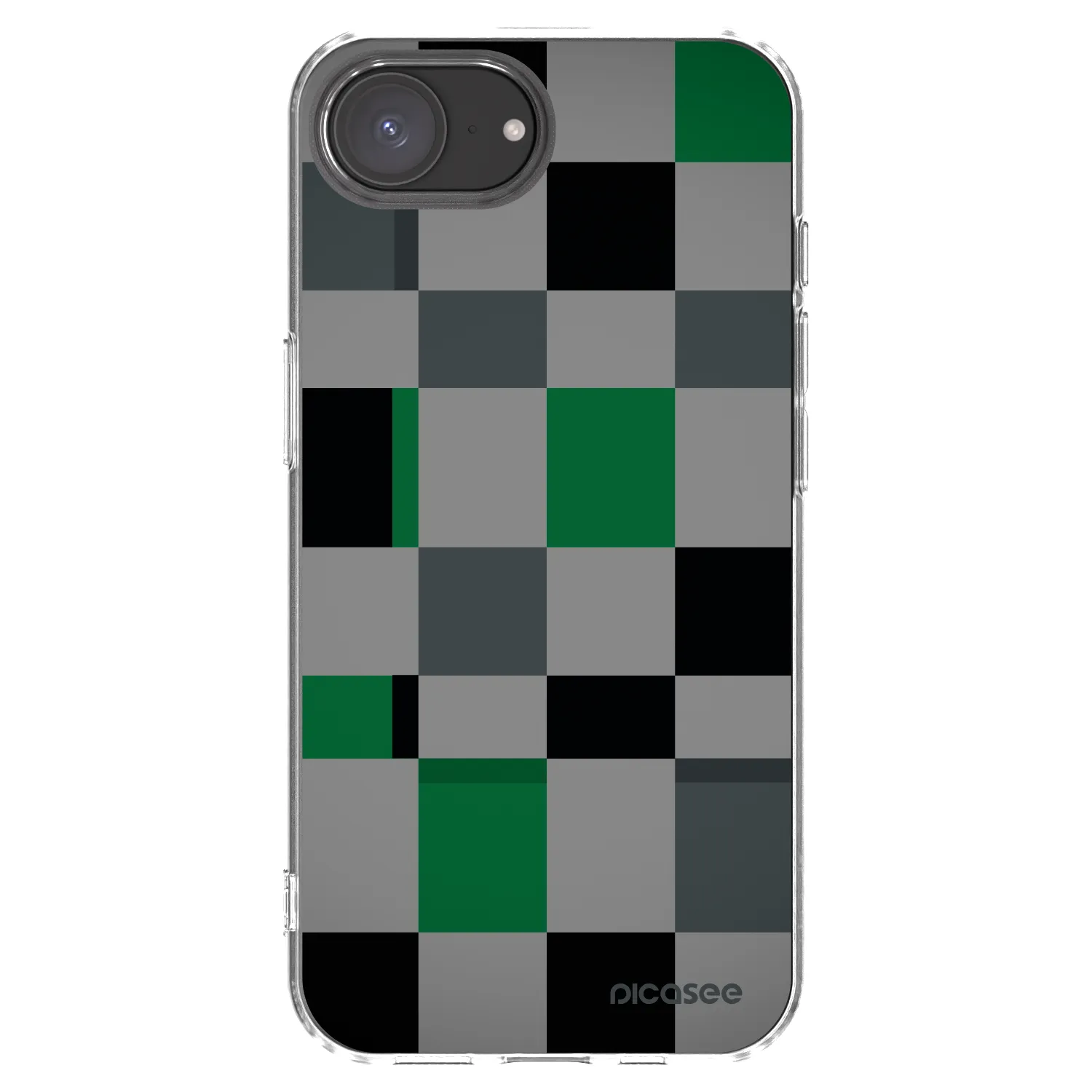 Picasee διαφανής θήκη σιλικόνης Apple iPhone 16e - Block Grid