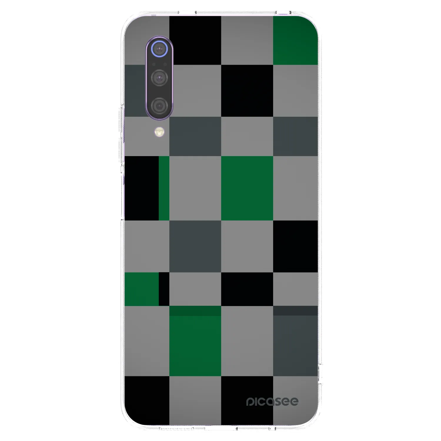 Picasee διαφανής θήκη σιλικόνης Xiaomi Mi 9 - Block Grid