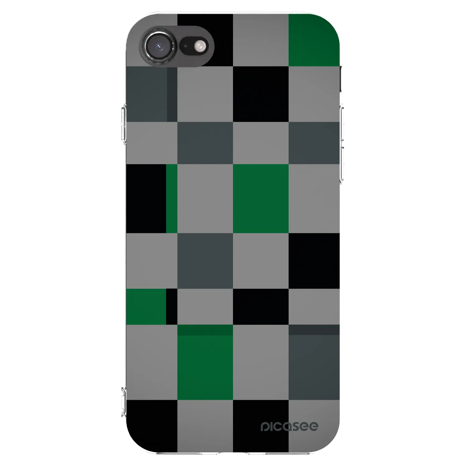 Picasee διαφανής θήκη σιλικόνης Apple iPhone 7 - Block Grid