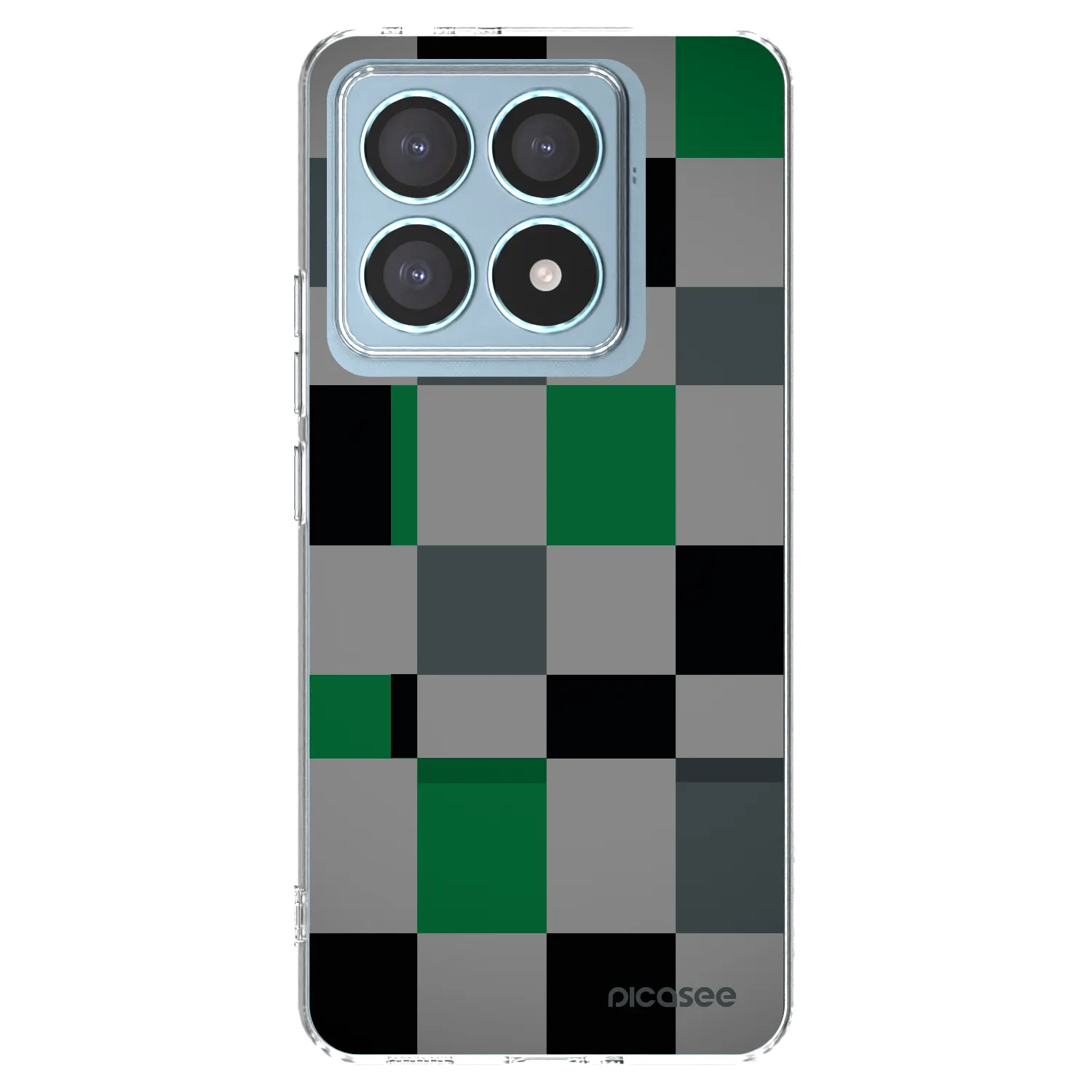 Picasee διαφανής θήκη σιλικόνης Xiaomi 14T Pro - Block Grid