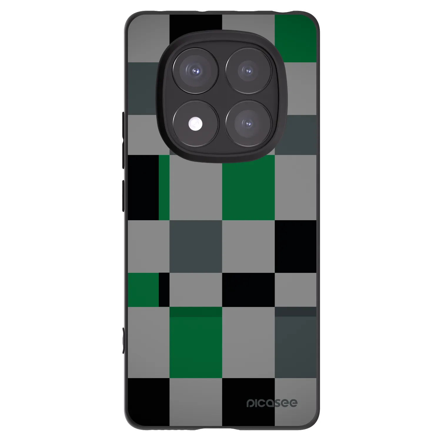 Picasee Μαύρη θήκη σιλικόνης για Xiaomi Redmi Note 14 Pro 5G - Block Grid