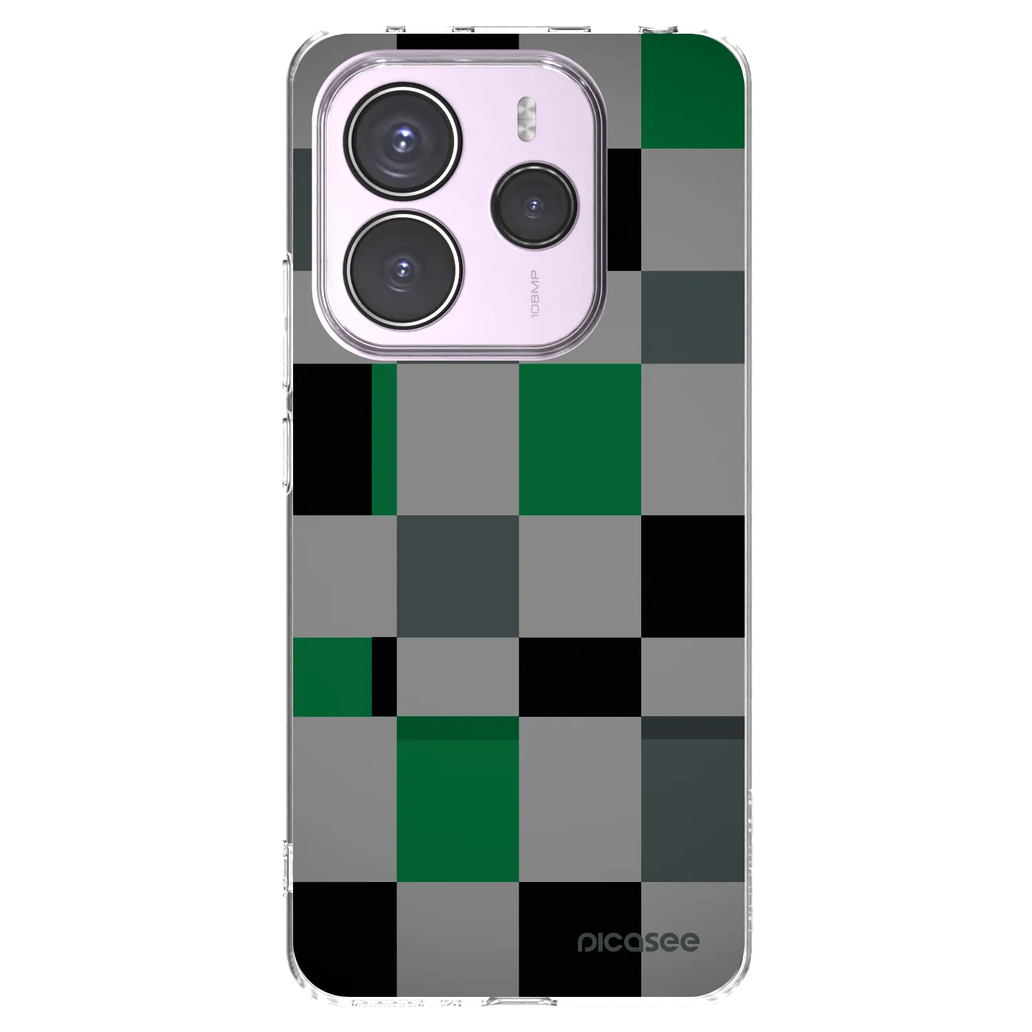 Picasee διαφανής θήκη σιλικόνης Xiaomi Redmi Note 14 5G - Block Grid