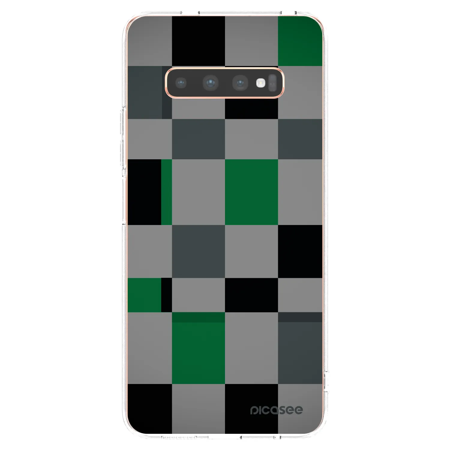 Picasee διαφανής θήκη σιλικόνης Samsung Galaxy S10 Plus G975 - Block Grid
