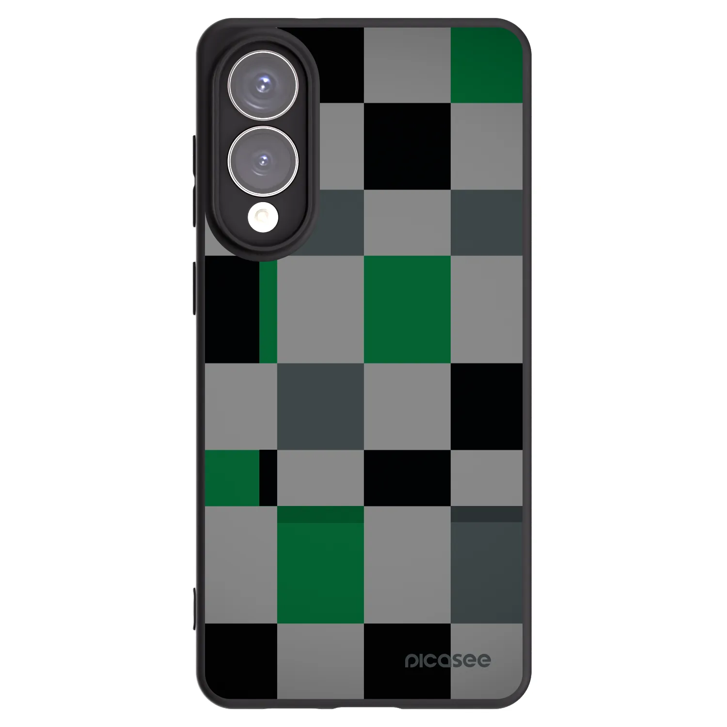 Picasee Μαύρη θήκη σιλικόνης για Samsung Galaxy S25 Edge 5G - Block Grid