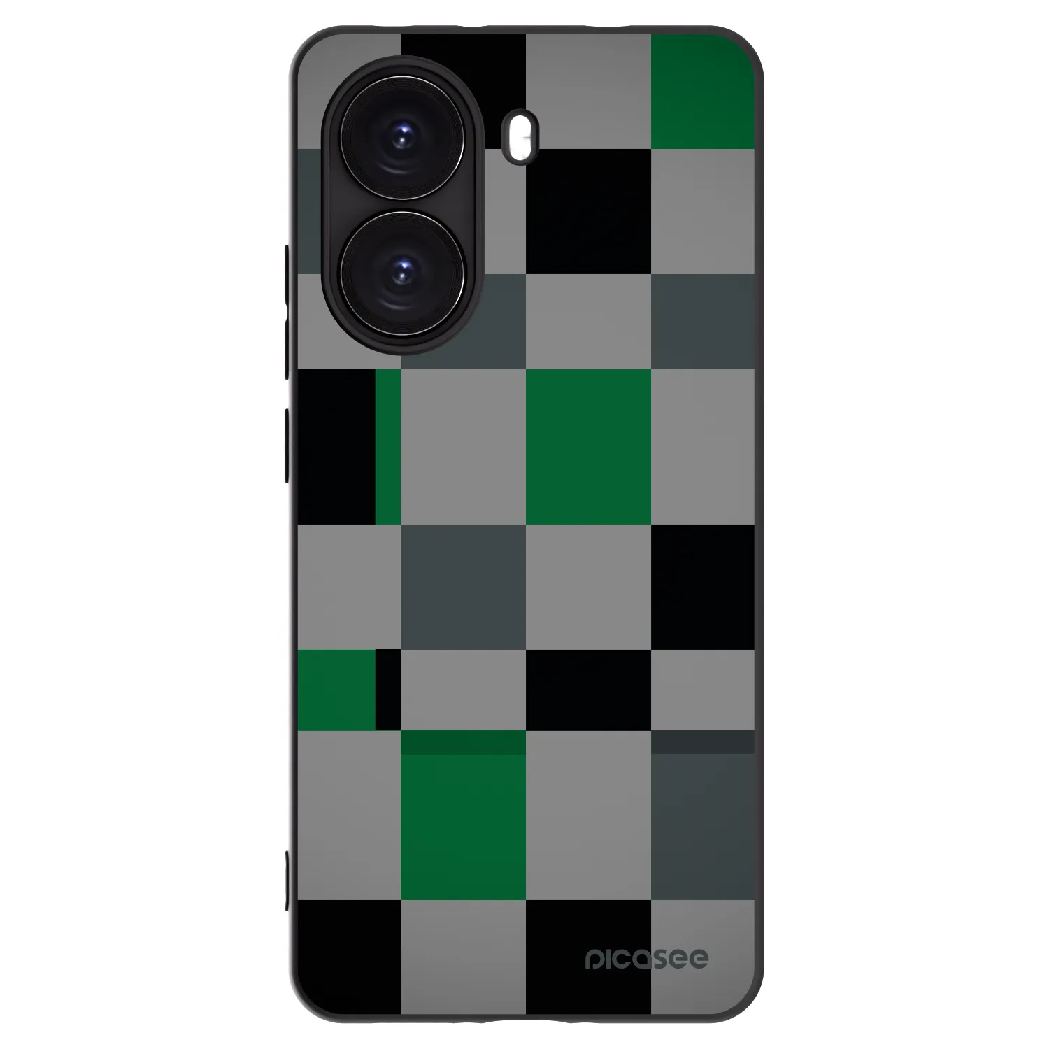 Picasee Μαύρη θήκη σιλικόνης για Xiaomi Poco X7 Pro 5G - Block Grid