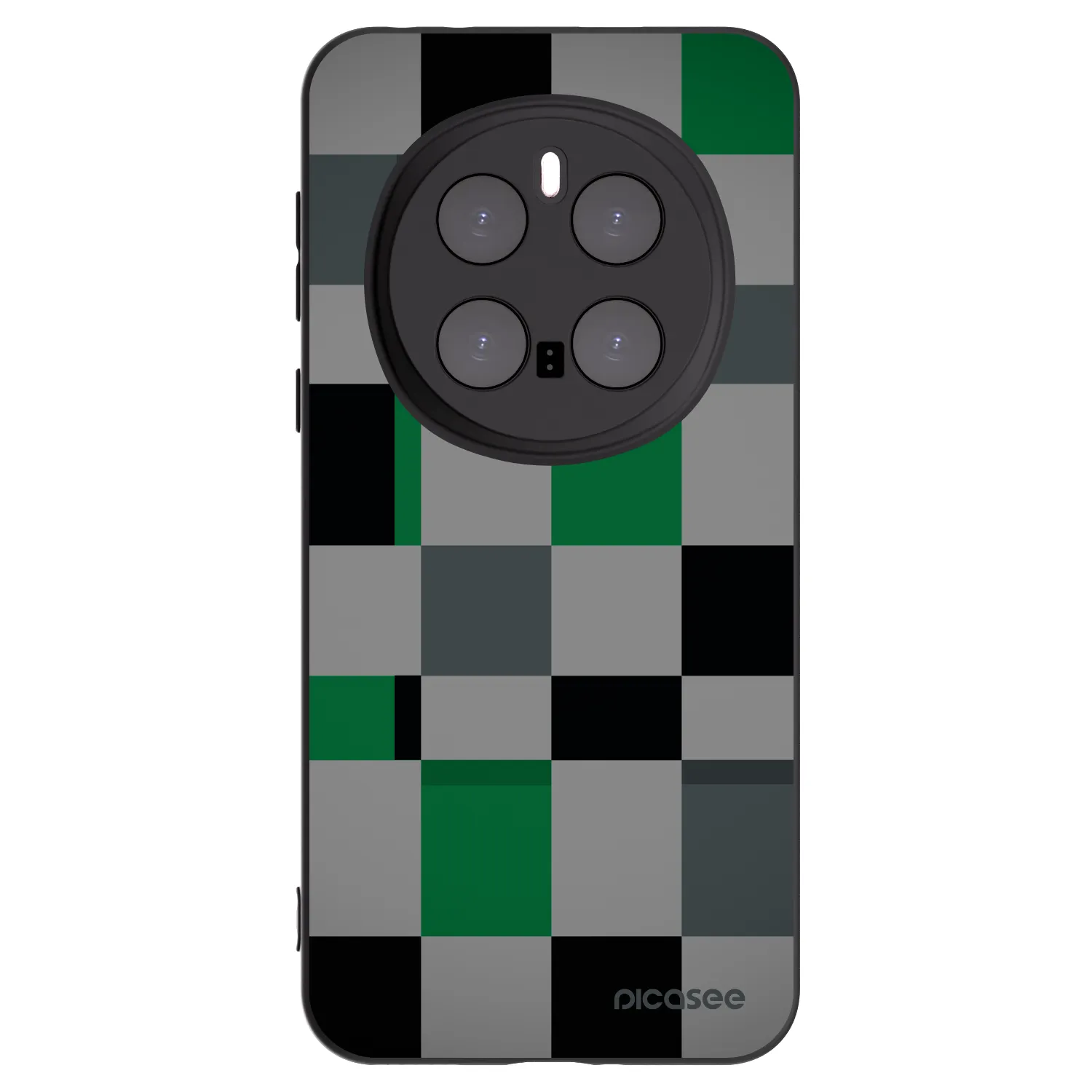 Picasee Μαύρη θήκη σιλικόνης για Honor Magic7 Pro 5G - Block Grid