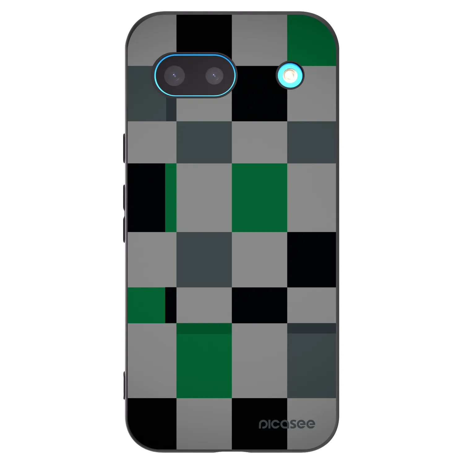 Picasee Μαύρη θήκη σιλικόνης για Google Pixel 8 - Block Grid