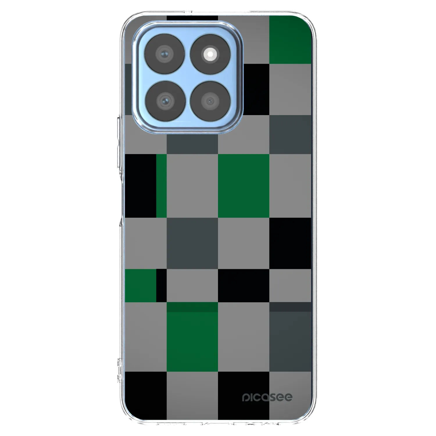 Picasee διαφανής θήκη σιλικόνης Honor X8c - Block Grid