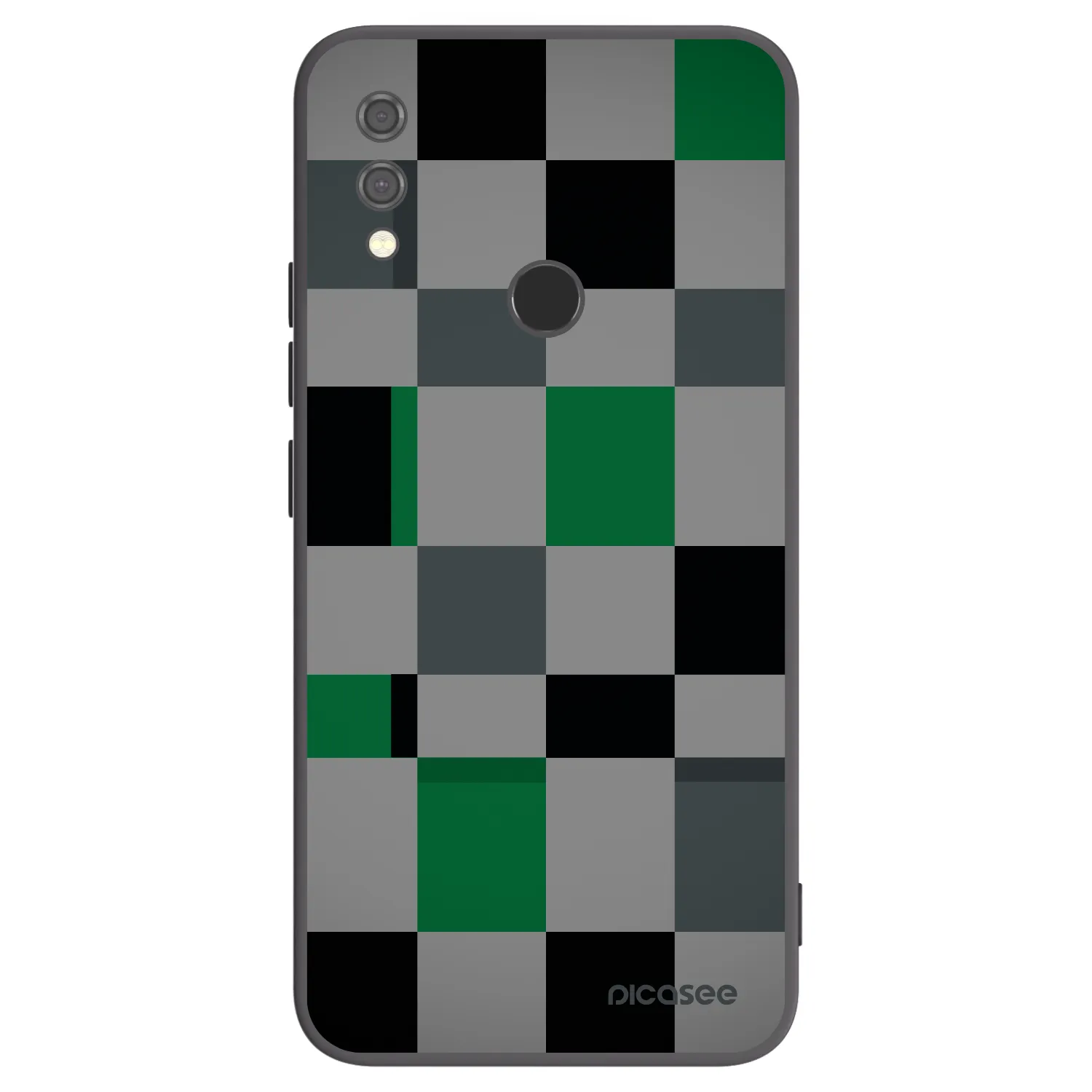 Picasee Μαύρη θήκη σιλικόνης για Xiaomi Redmi Note 7 - Block Grid