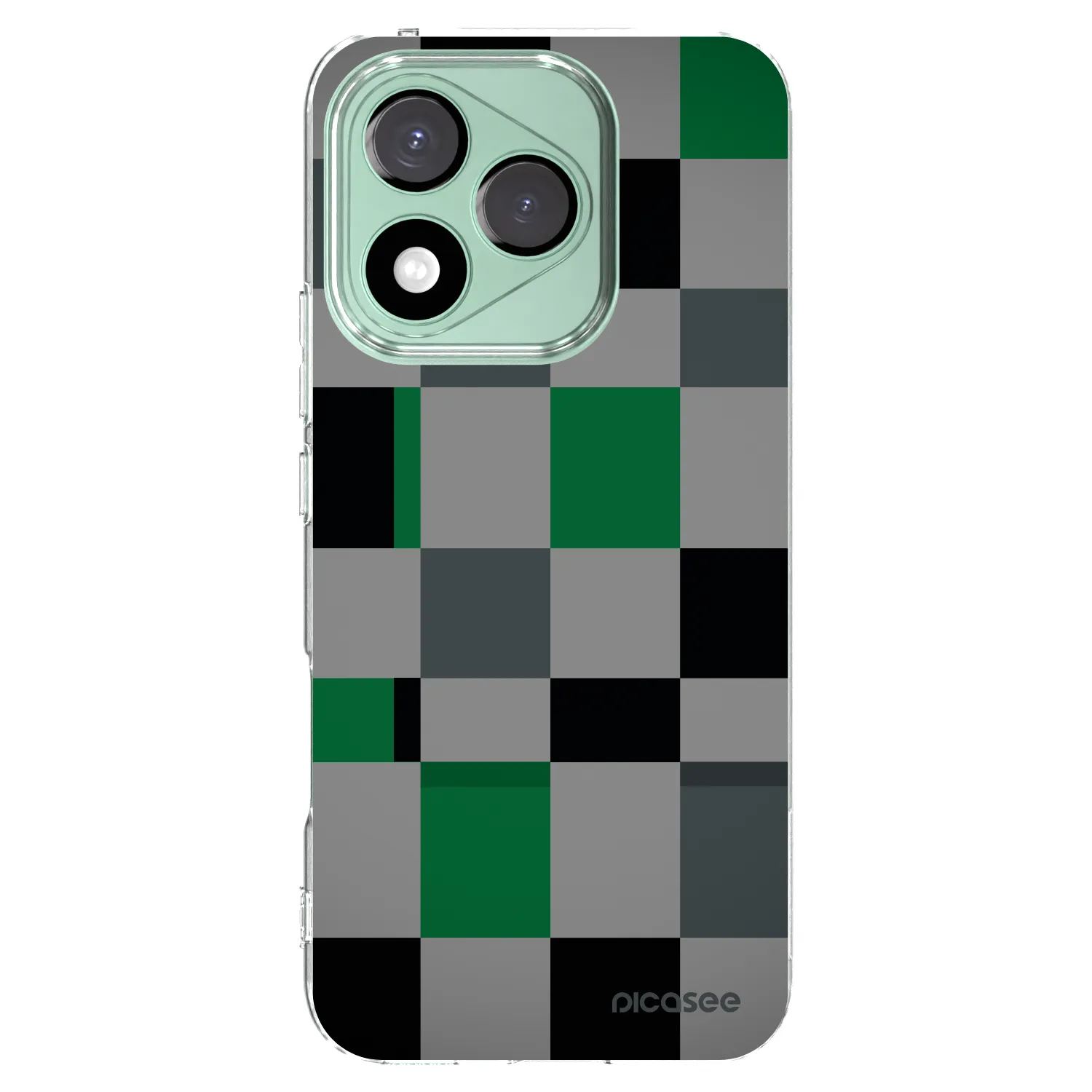 Picasee διαφανής θήκη σιλικόνης Honor 400 Lite 5G - Block Grid